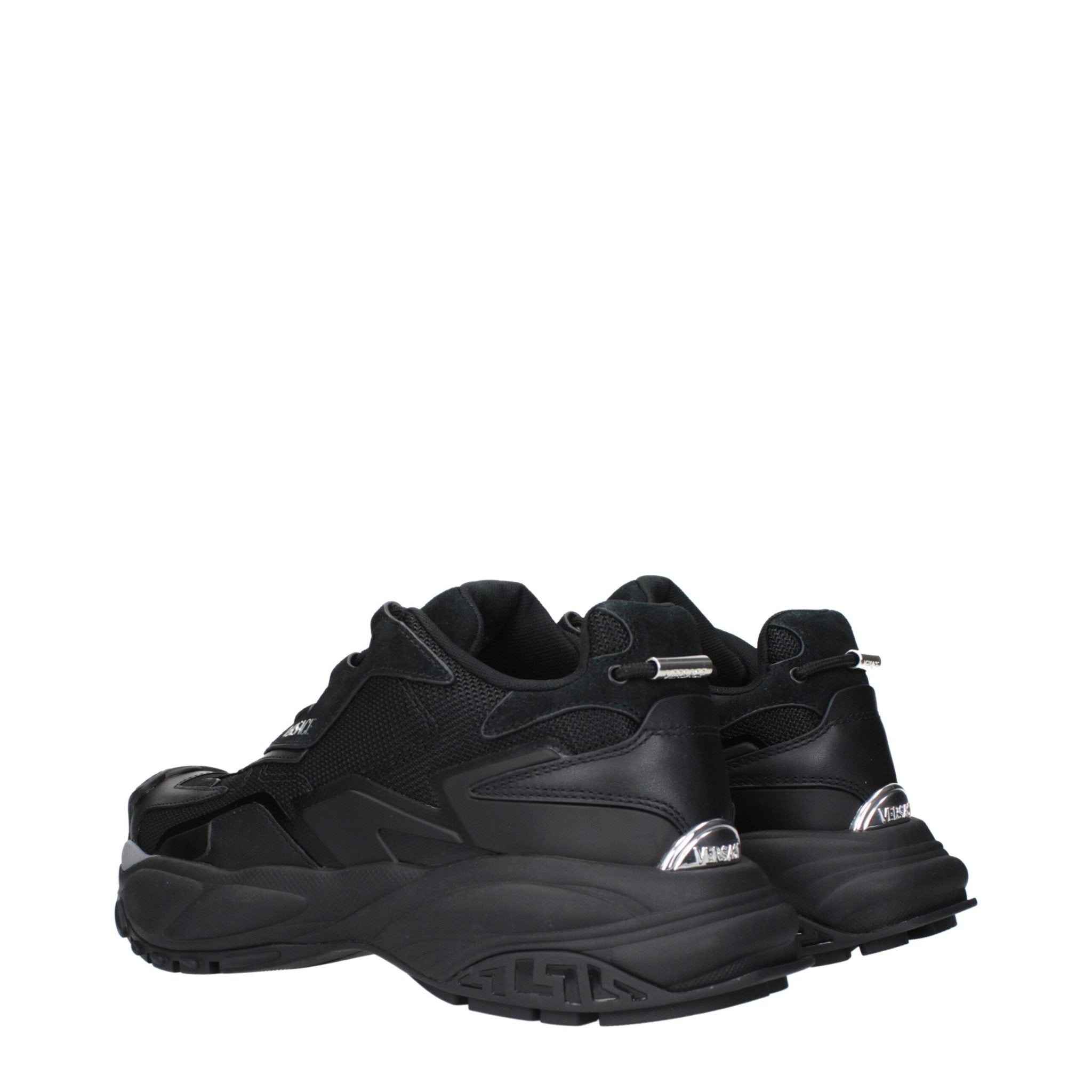 Black Fabric Athletic Sneakers - TIZZIL