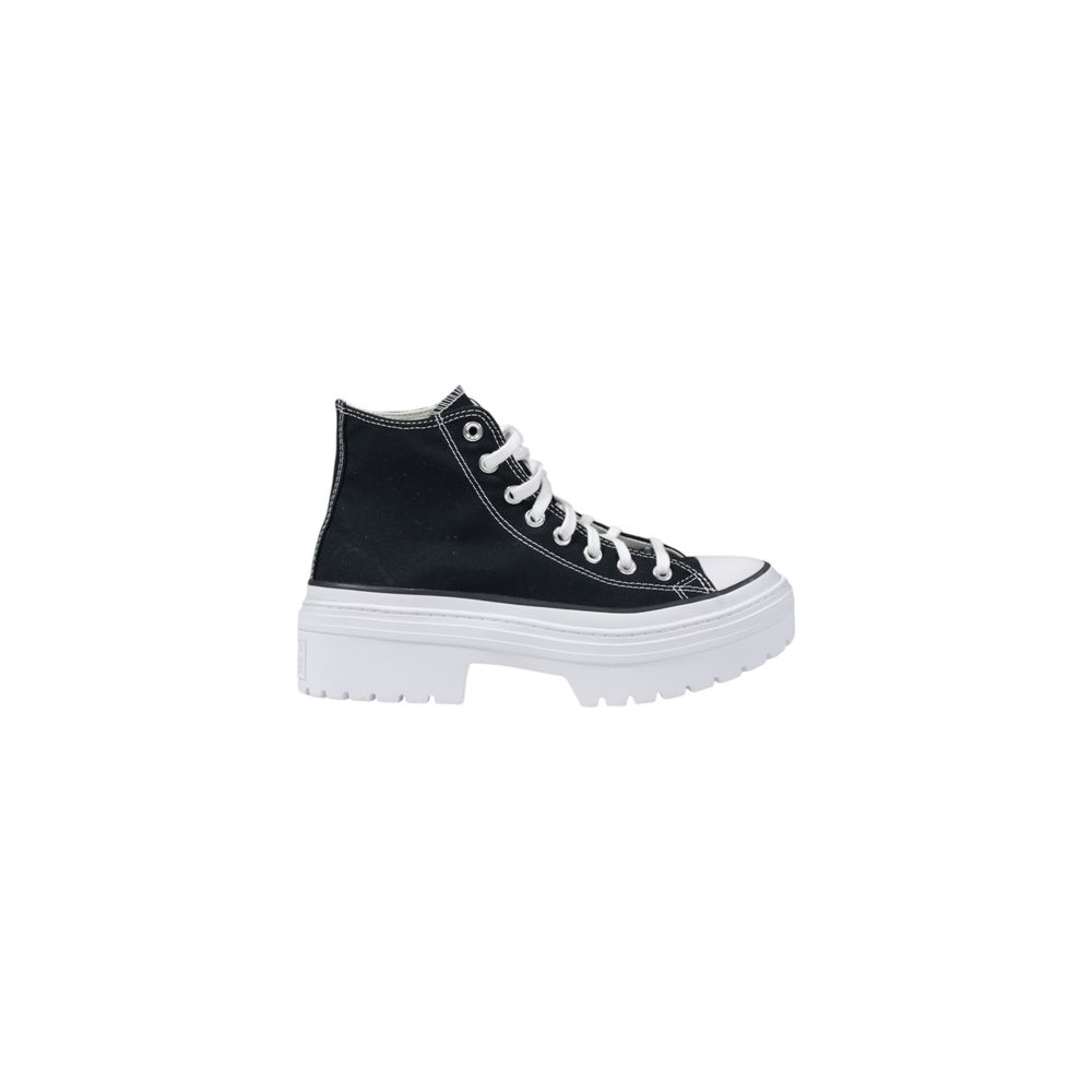 Black Fabric Chunky Sneakers - TIZZIL