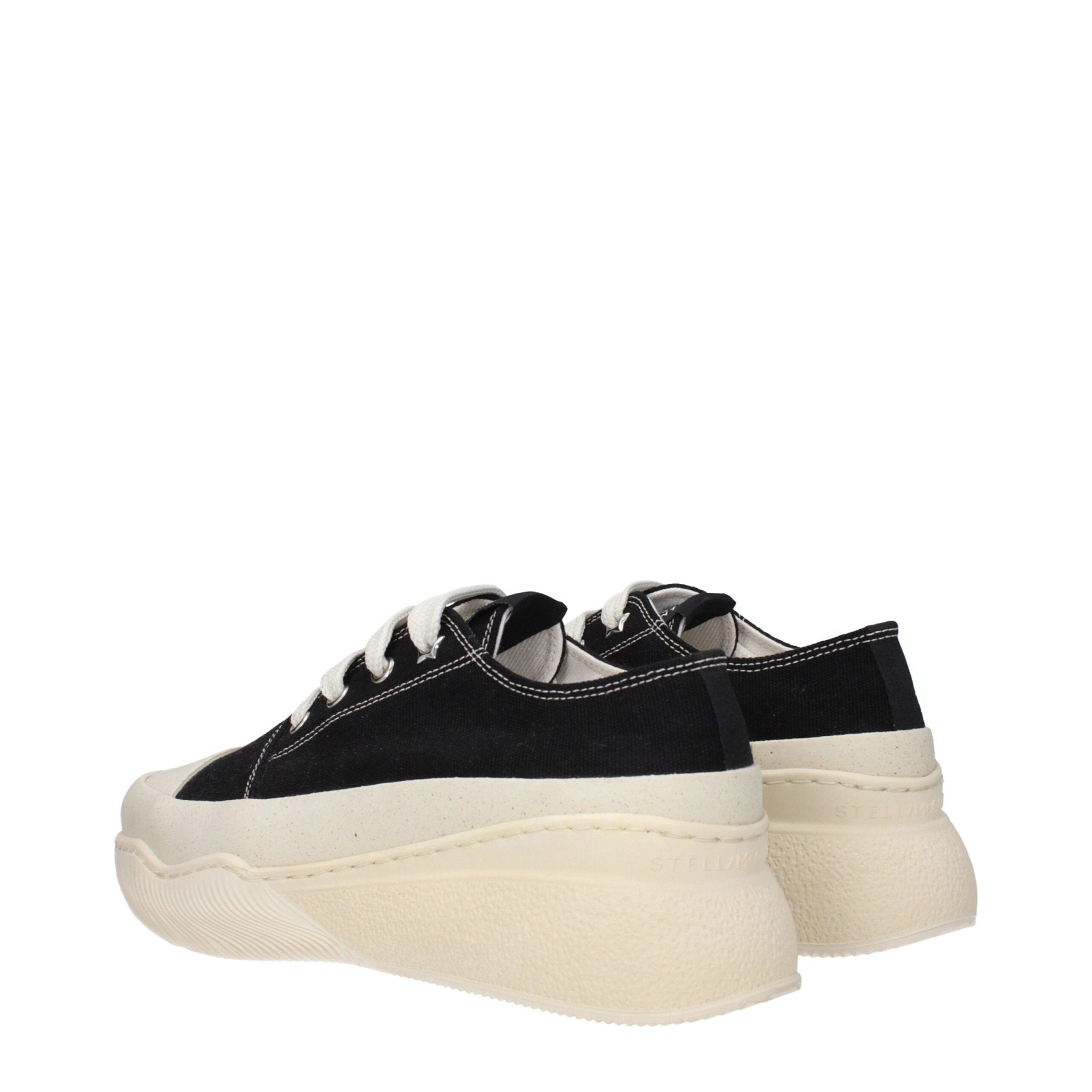 Black Fabric Chunky Sneakers - TIZZIL