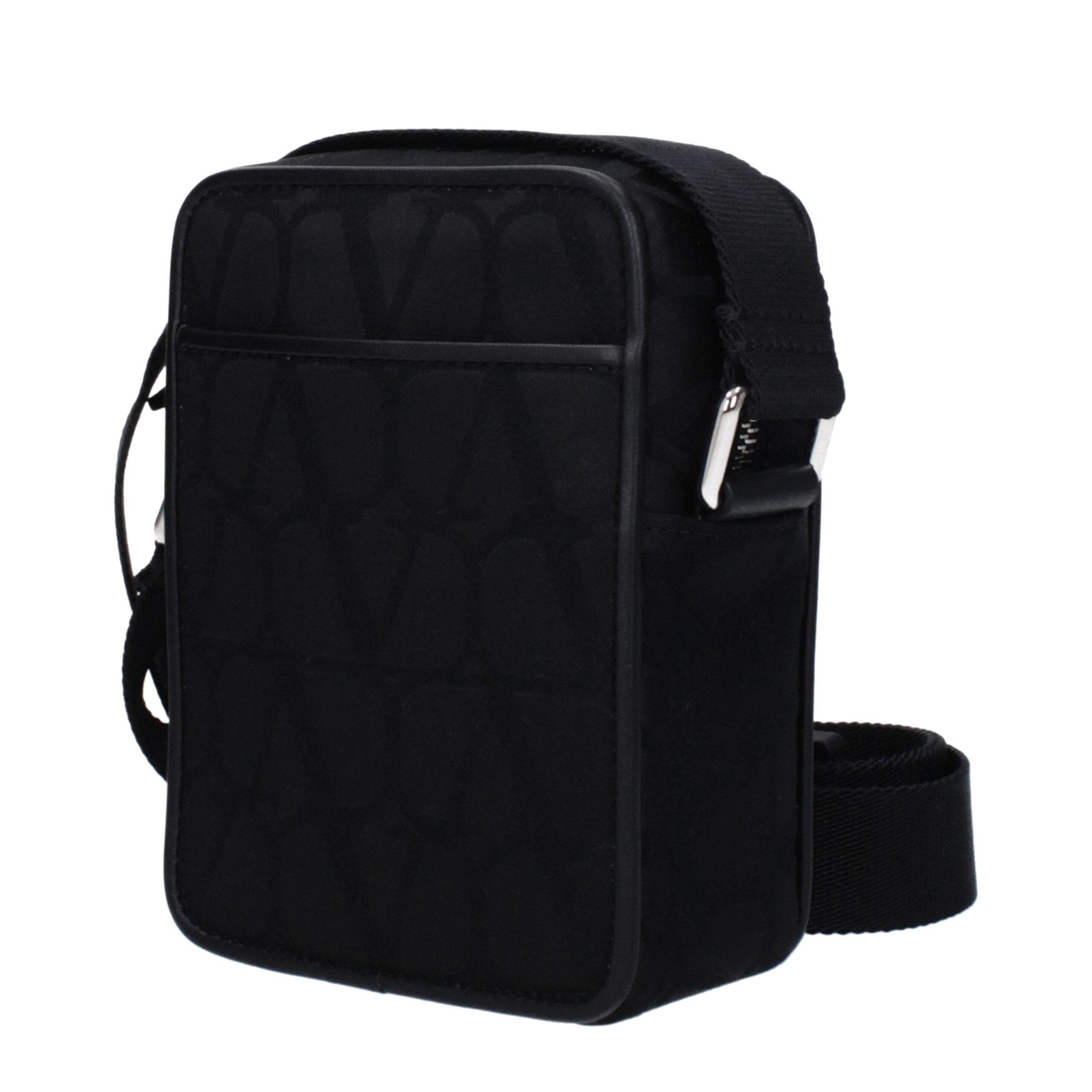Black Fabric Crossbody Bag - TIZZIL