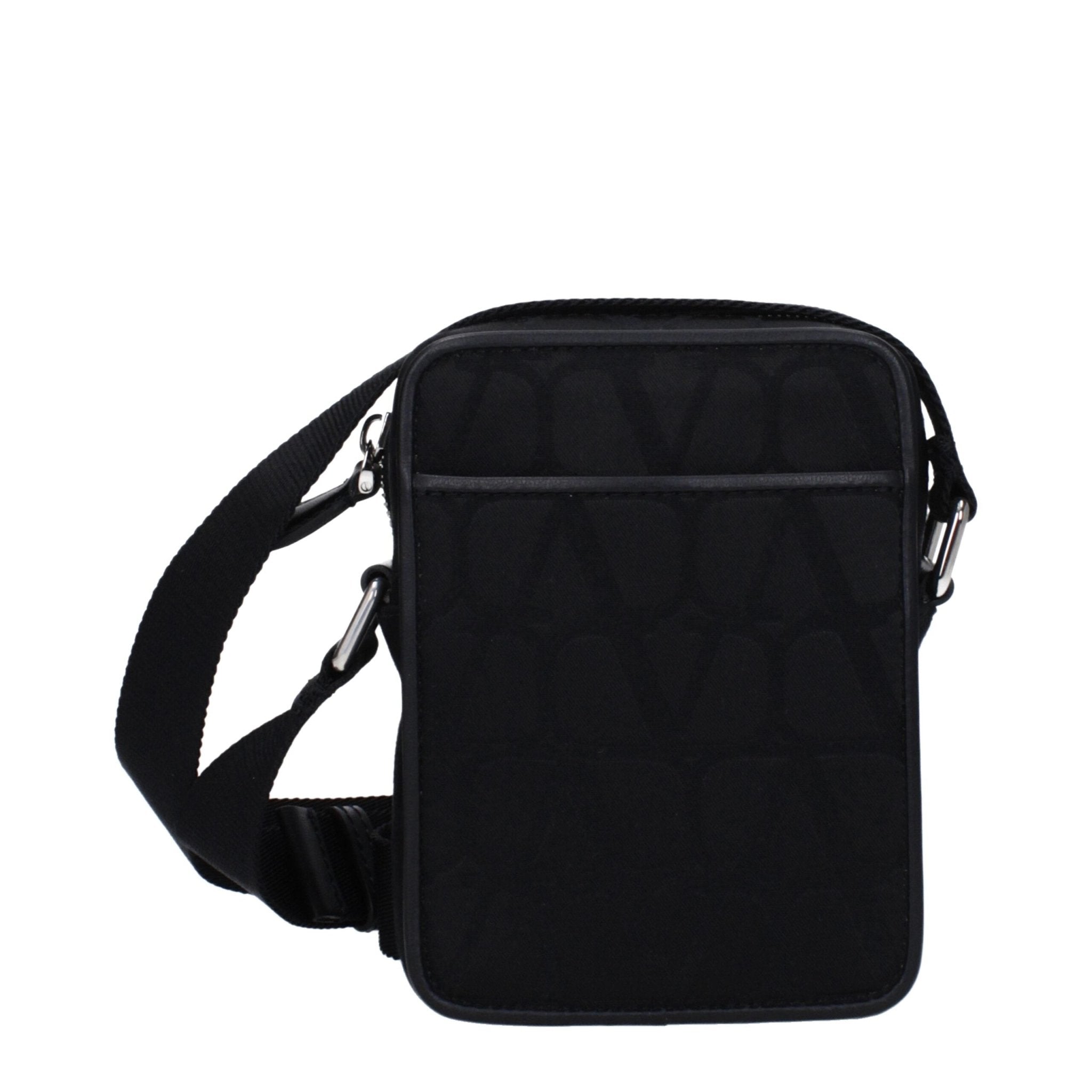 Black Fabric Crossbody Bag - TIZZIL
