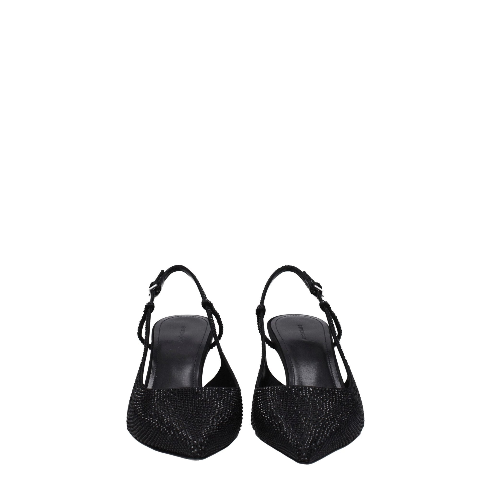 Black Fabric High Heel Pumps - TIZZIL