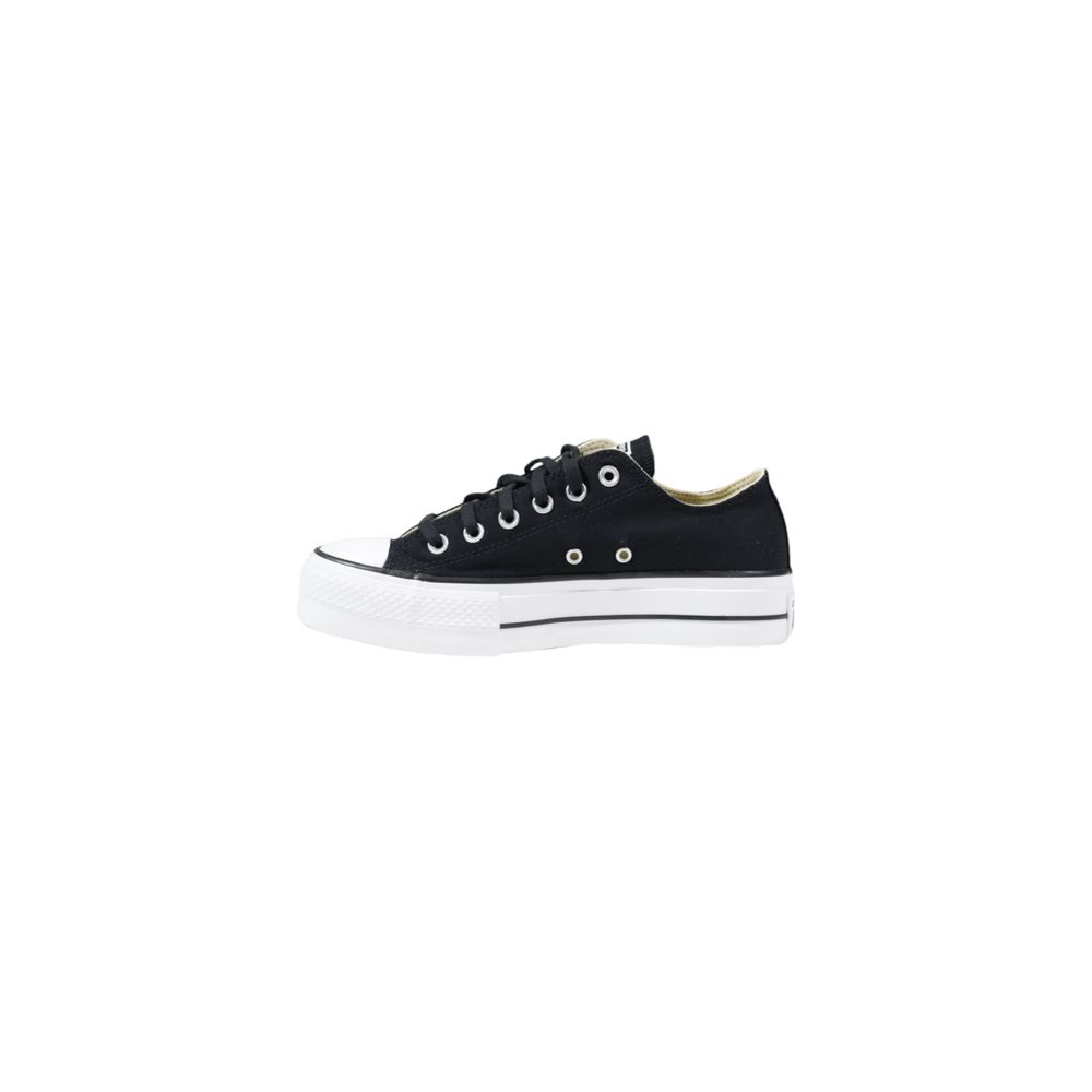 Black Fabric Platform Sneakers - TIZZIL