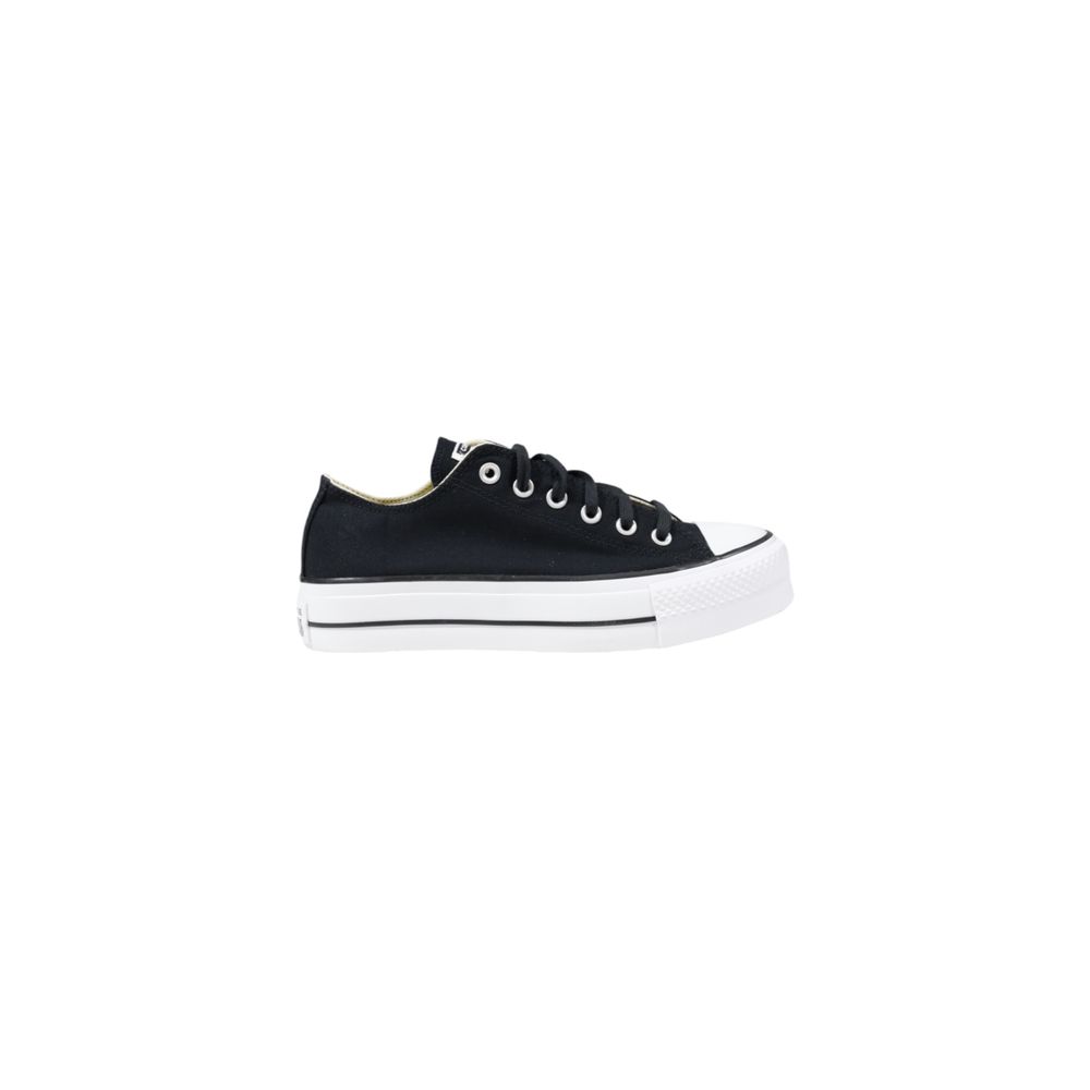 Black Fabric Platform Sneakers - TIZZIL
