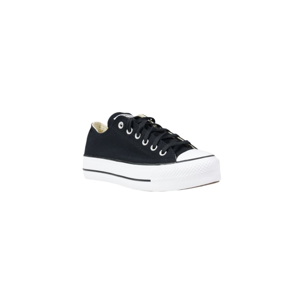 Black Fabric Platform Sneakers - TIZZIL