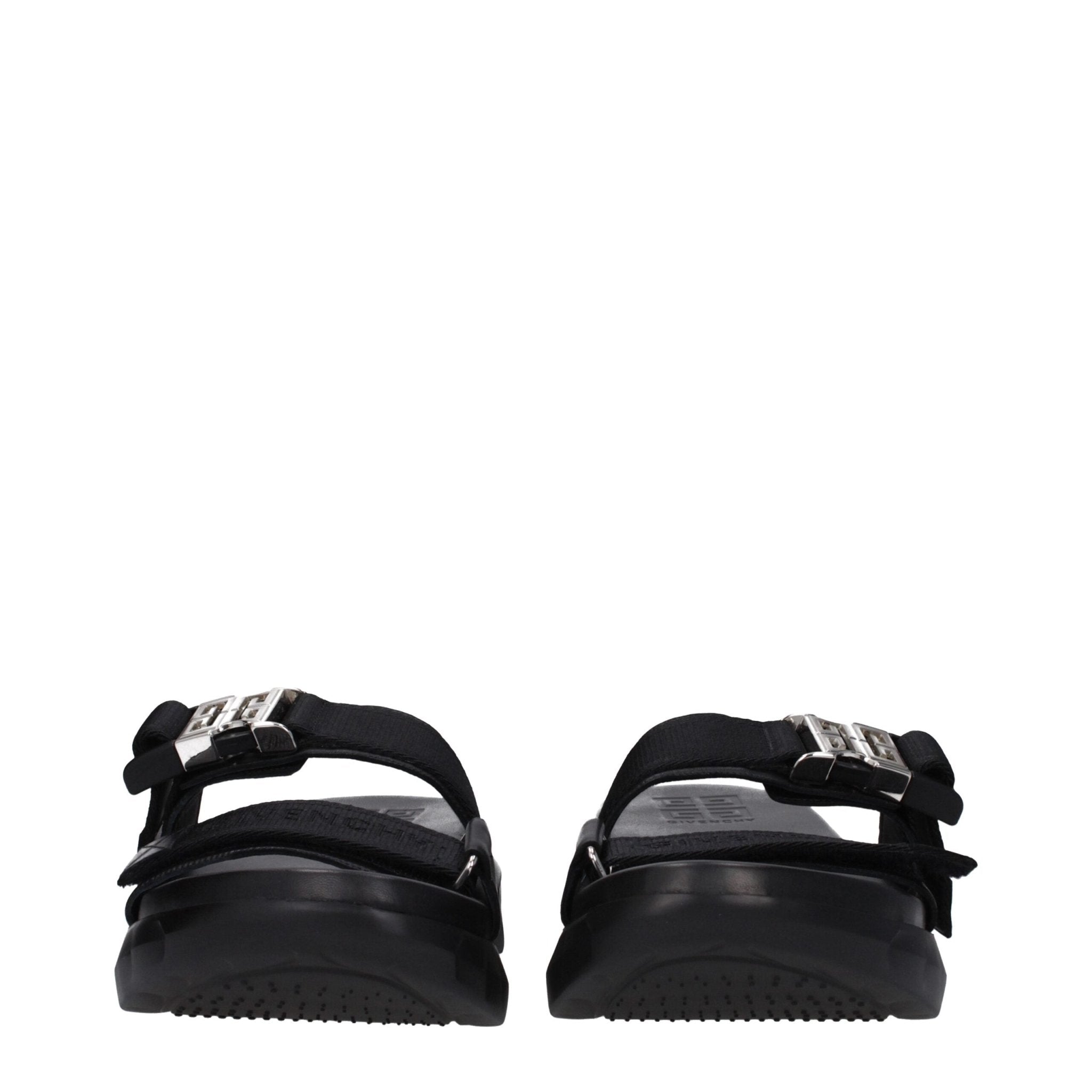 Black Fabric Slippers - TIZZIL