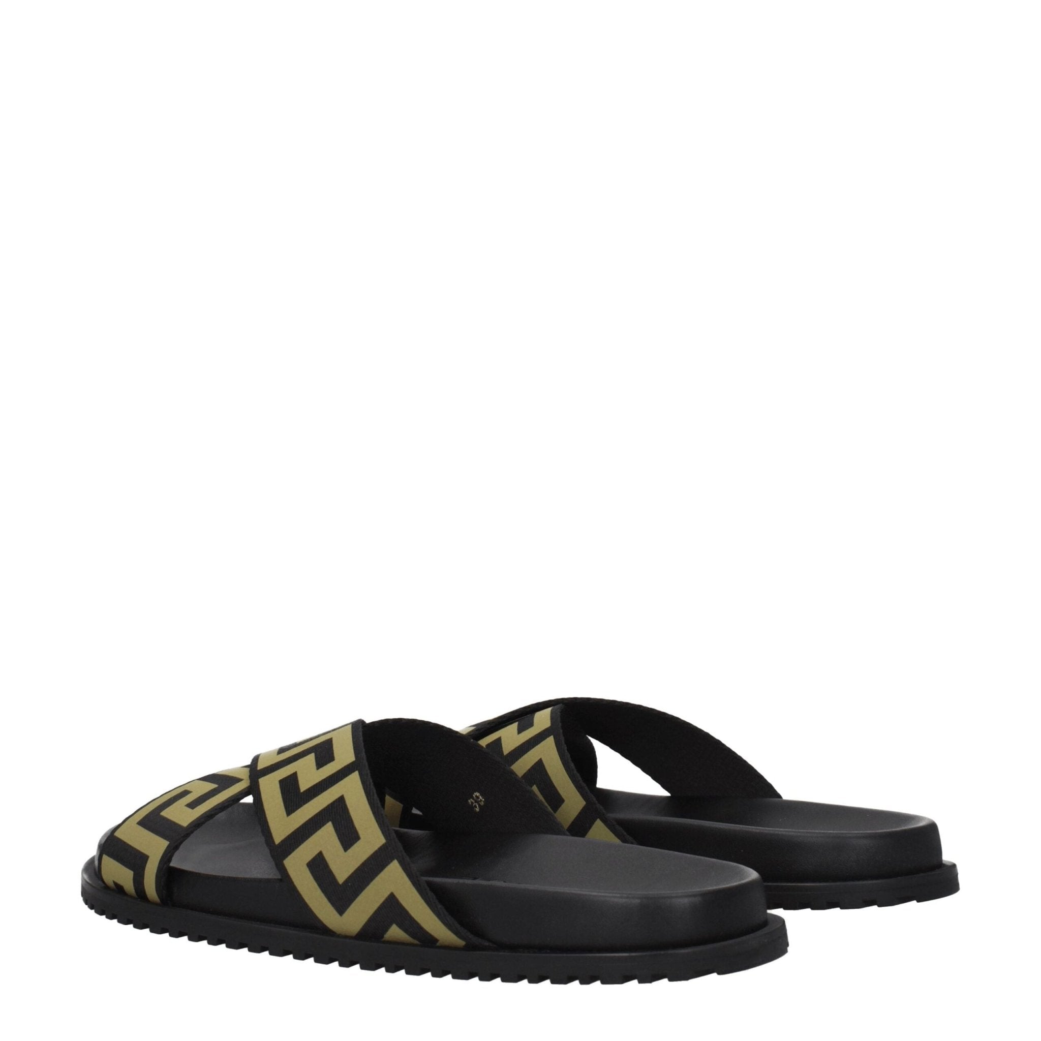 Black Fabric Slippers - TIZZIL