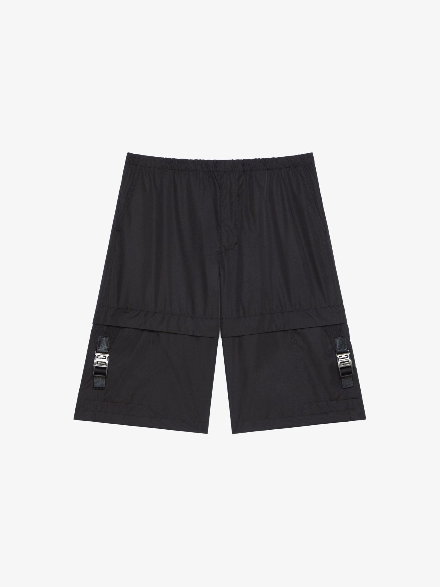 Black Fibres Cargo Shorts - TIZZIL