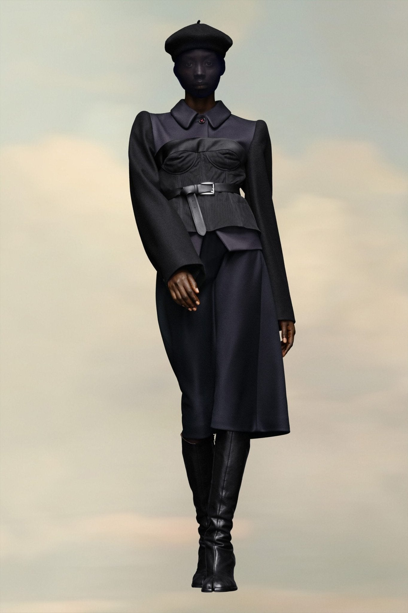 Black Fibres Corset - TIZZIL