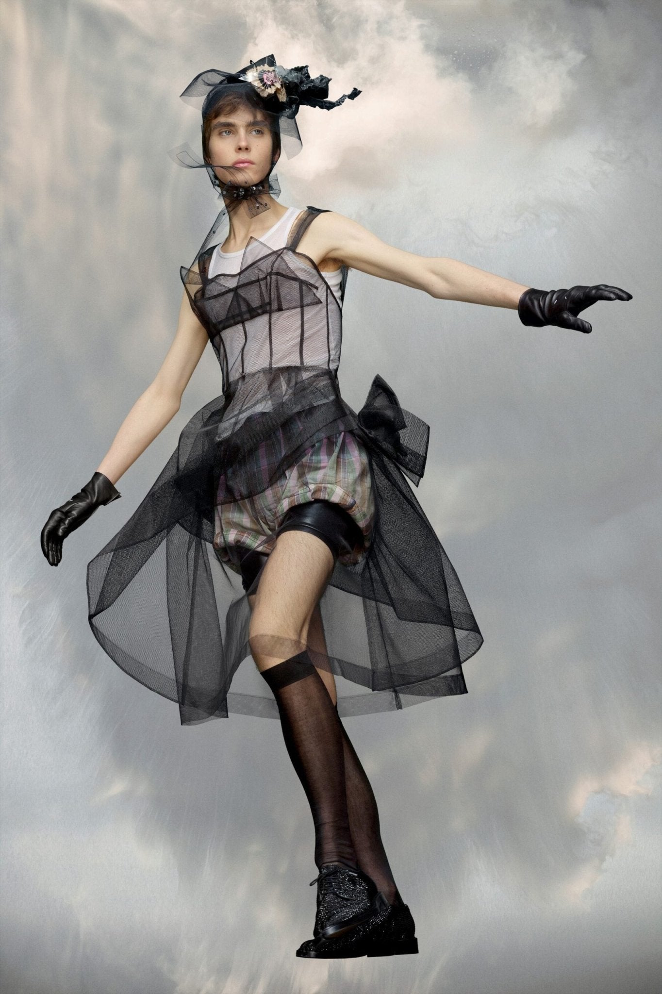 Black Fibres Midi Dress - TIZZIL