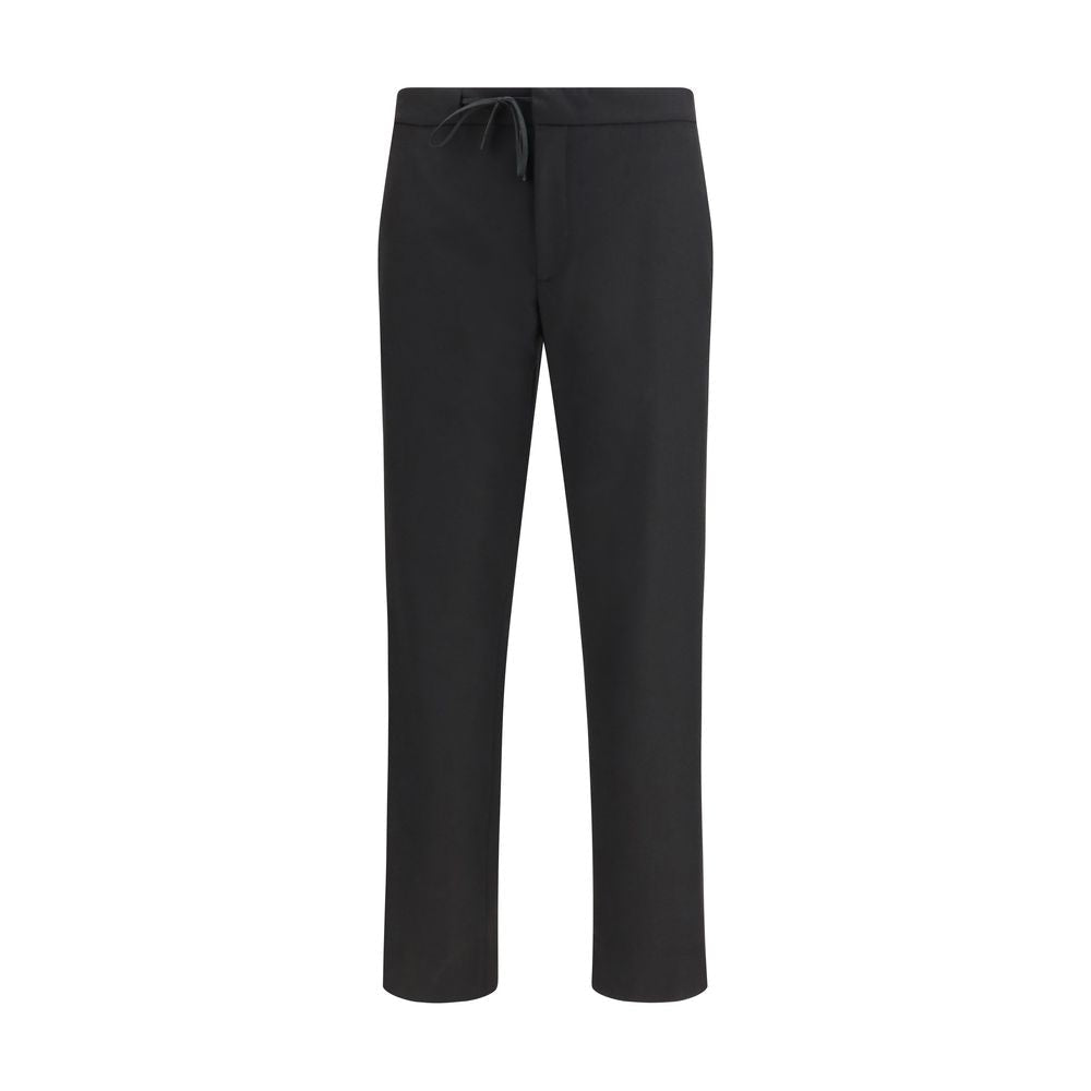 Black Fleece Wool Casual Pants - TIZZIL
