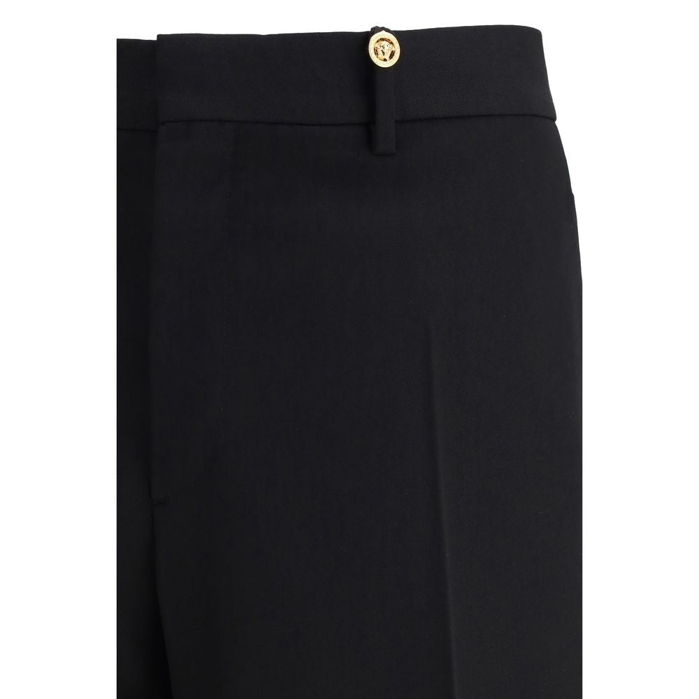 Black Fleece Wool Dress Pants - TIZZIL