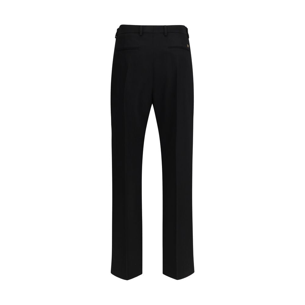 Black Fleece Wool Dress Pants - TIZZIL