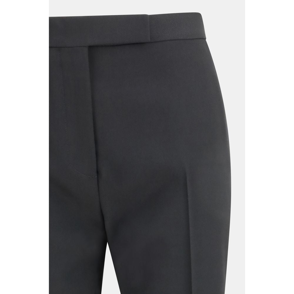 Black Fleece Wool Dress Pants - TIZZIL