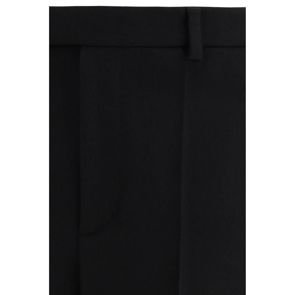 Black Fleece Wool Dress Pants - TIZZIL
