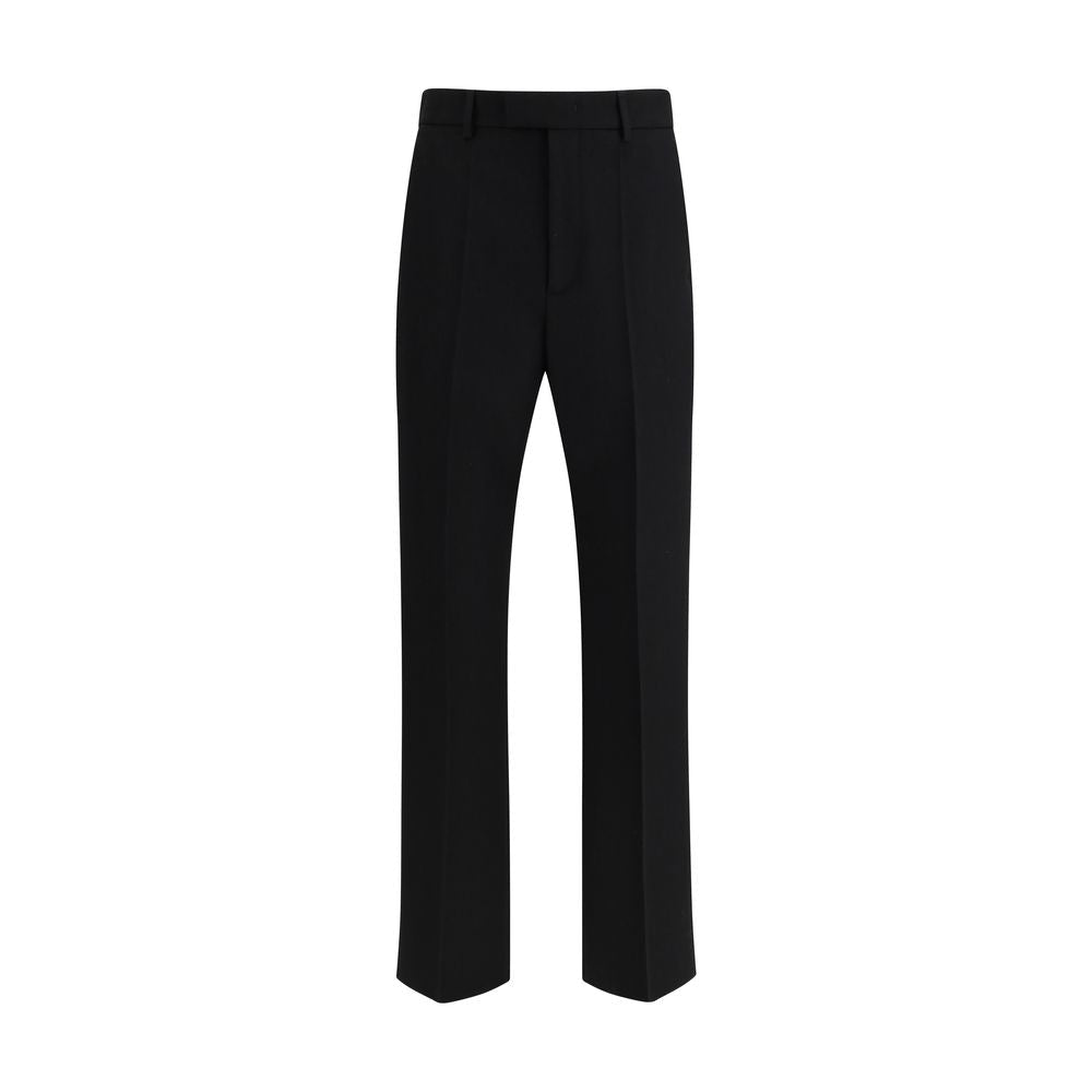 Black Fleece Wool Dress Pants - TIZZIL