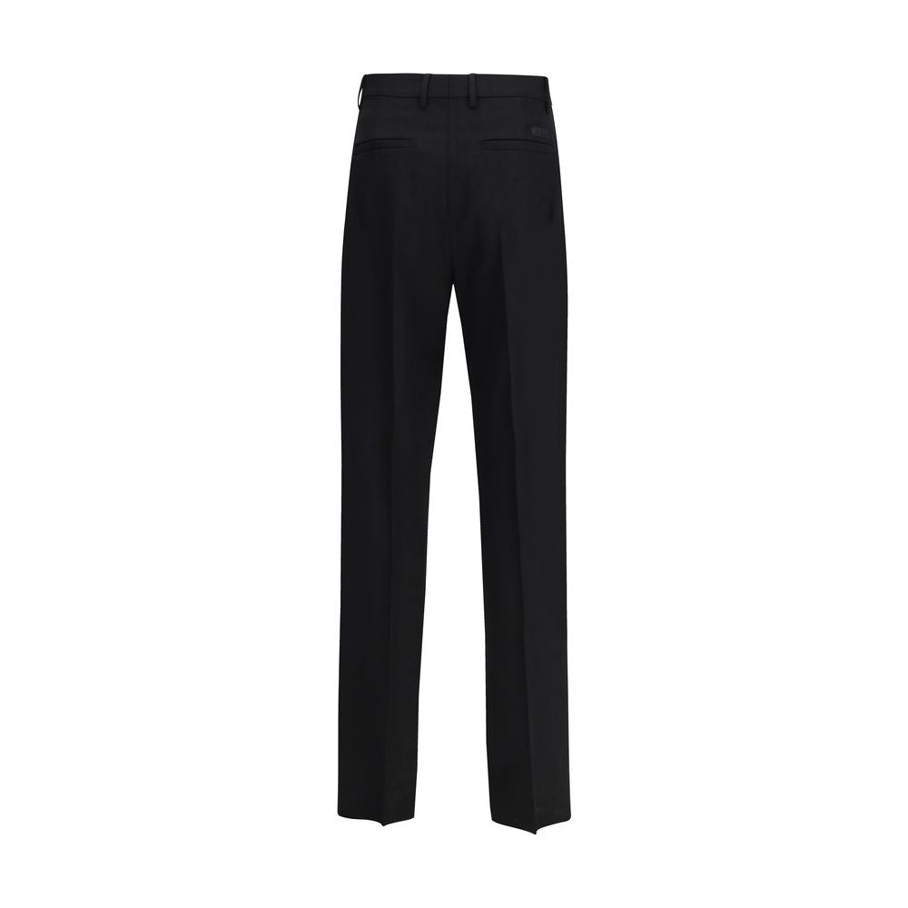 Black Fleece Wool Dress Pants - TIZZIL
