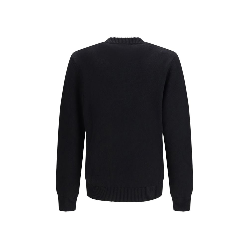 Black Fleece Wool Sweatshirt - TIZZIL