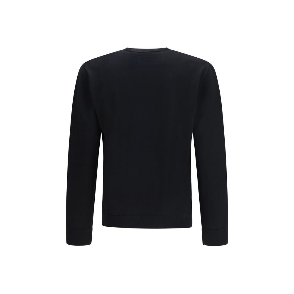 Black Fleece Wool Sweatshirt - TIZZIL