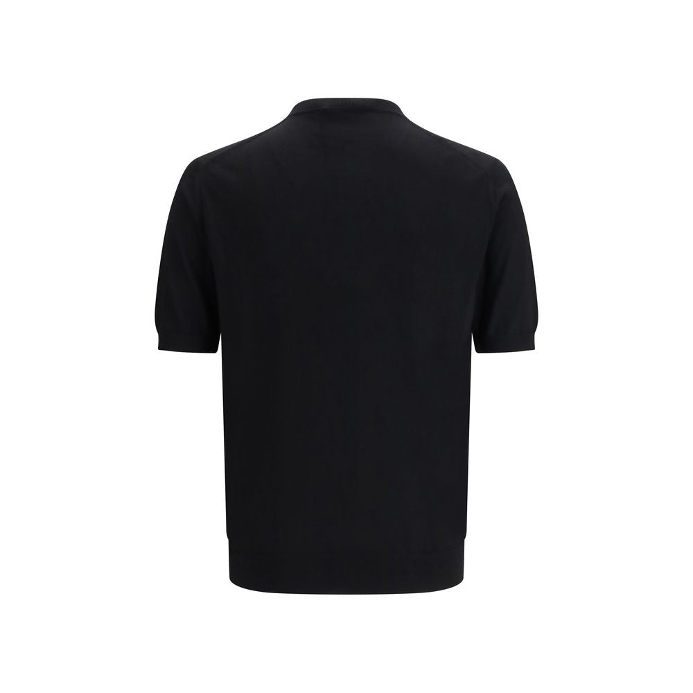 Black Fleece Wool T-Shirt - TIZZIL