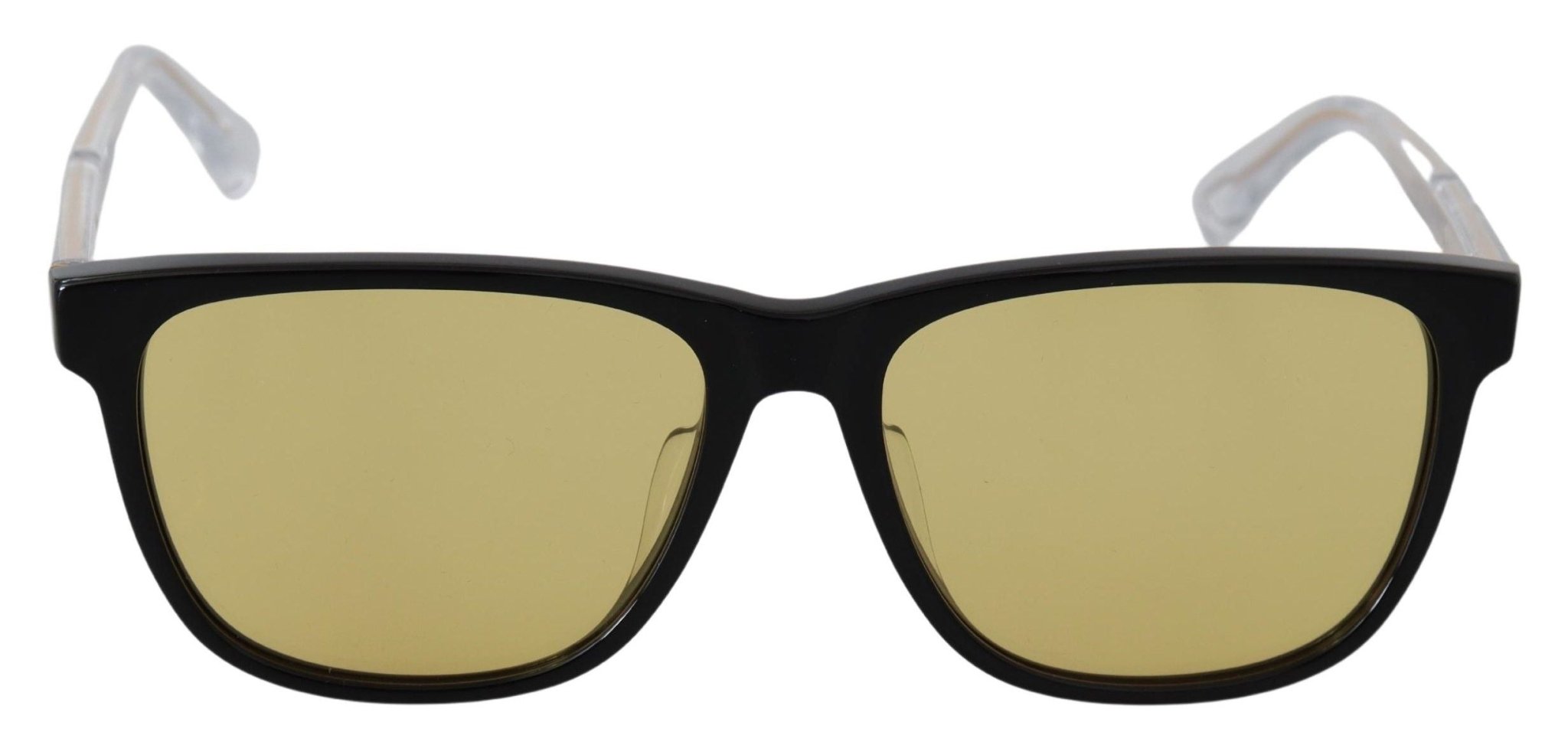 Black Frame DL0330 - D 01E 57 Yellow Transparent Lenses Sunglasses - TIZZIL