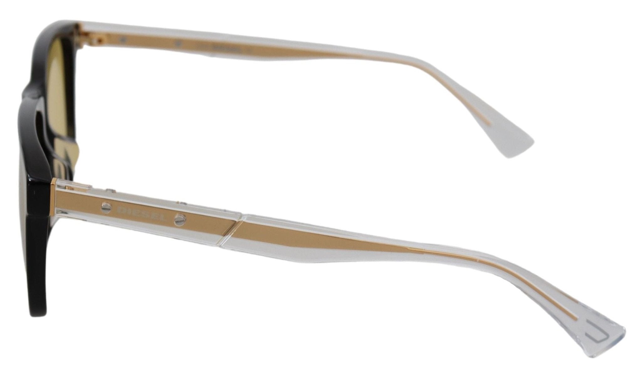 Black Frame DL0330 - D 01E 57 Yellow Transparent Lenses Sunglasses - TIZZIL