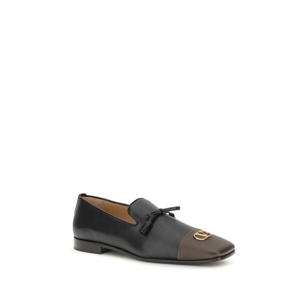 Black Goatskin Slip - On Loafers - TIZZIL