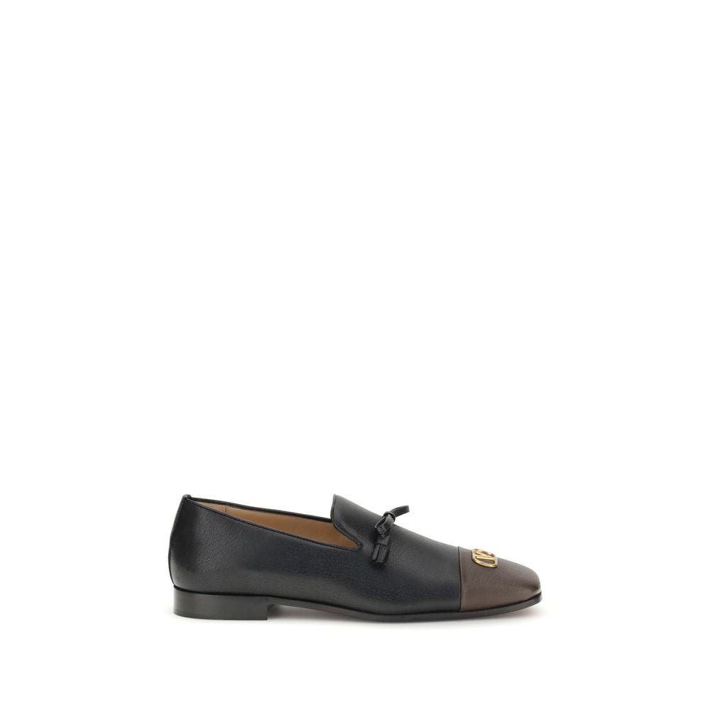 Black Goatskin Slip - On Loafers - TIZZIL