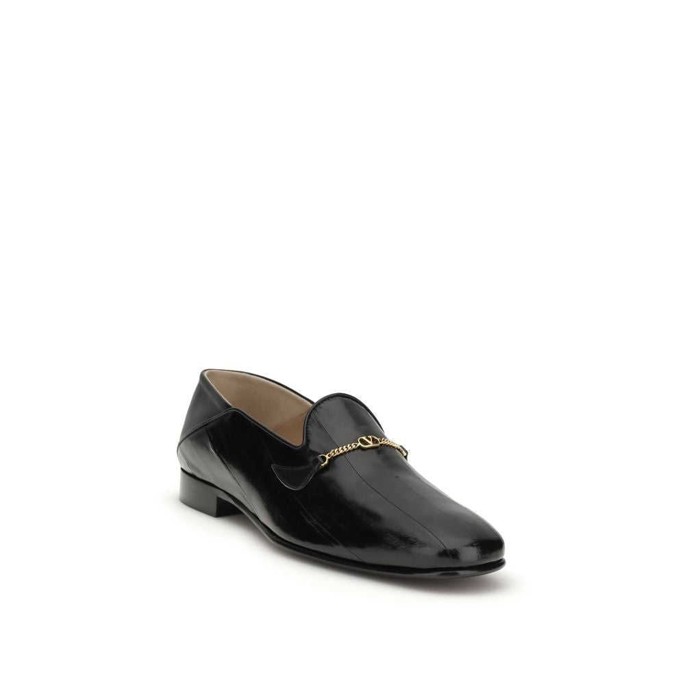 Black Hagfish Slip - On Loafers - TIZZIL