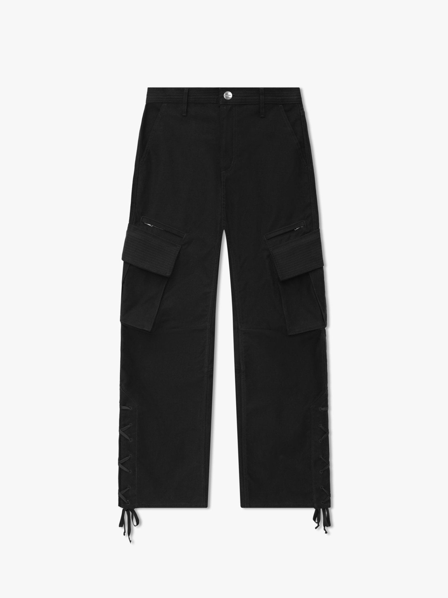 Black Hemp Cargo Pants - TIZZIL
