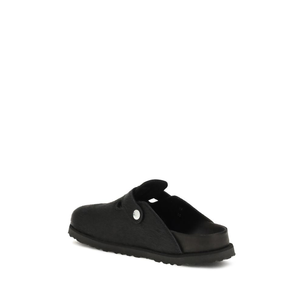 Black Horsehair Mules - TIZZIL