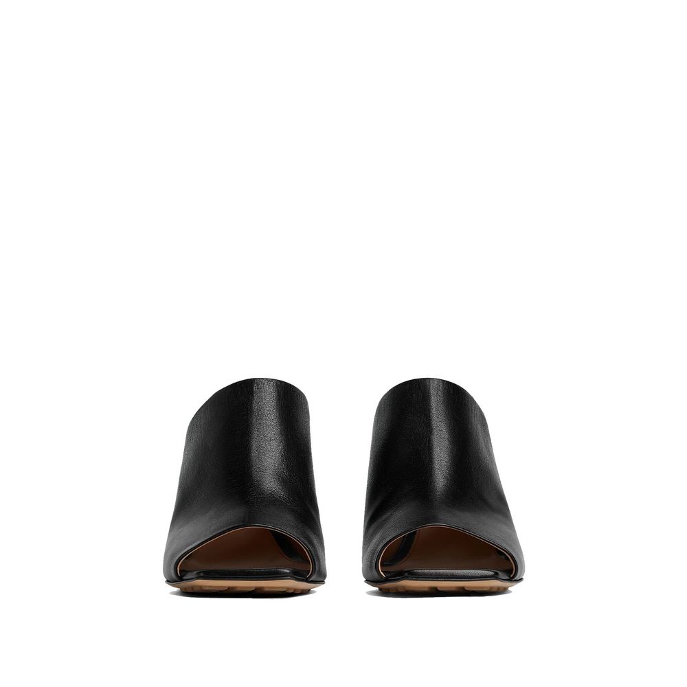 Black Lamb Leather Mules - TIZZIL