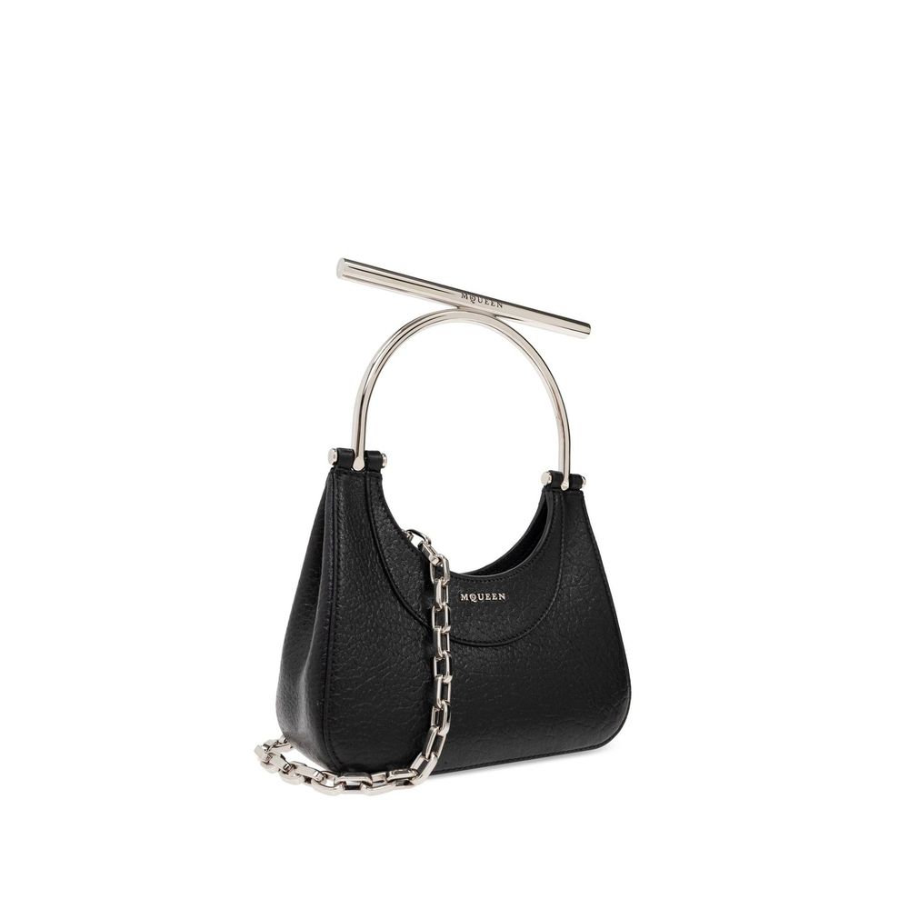 Black Lamb Leather Shoulder Bag - TIZZIL