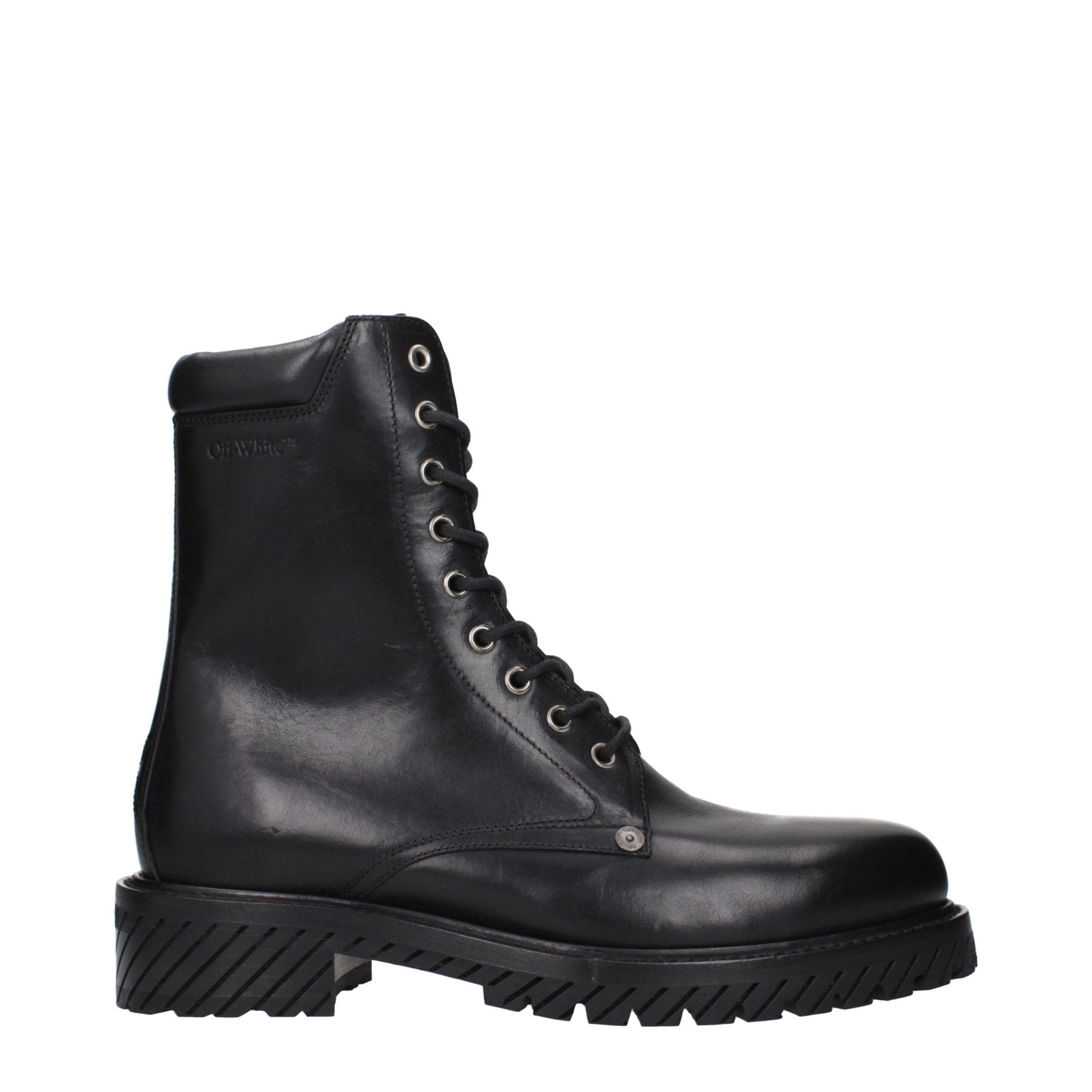 Black Leather Ankle Boots - TIZZIL