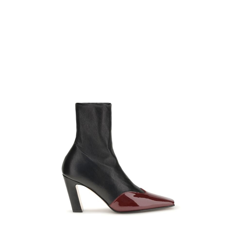 Black Leather Ankle Boots - TIZZIL