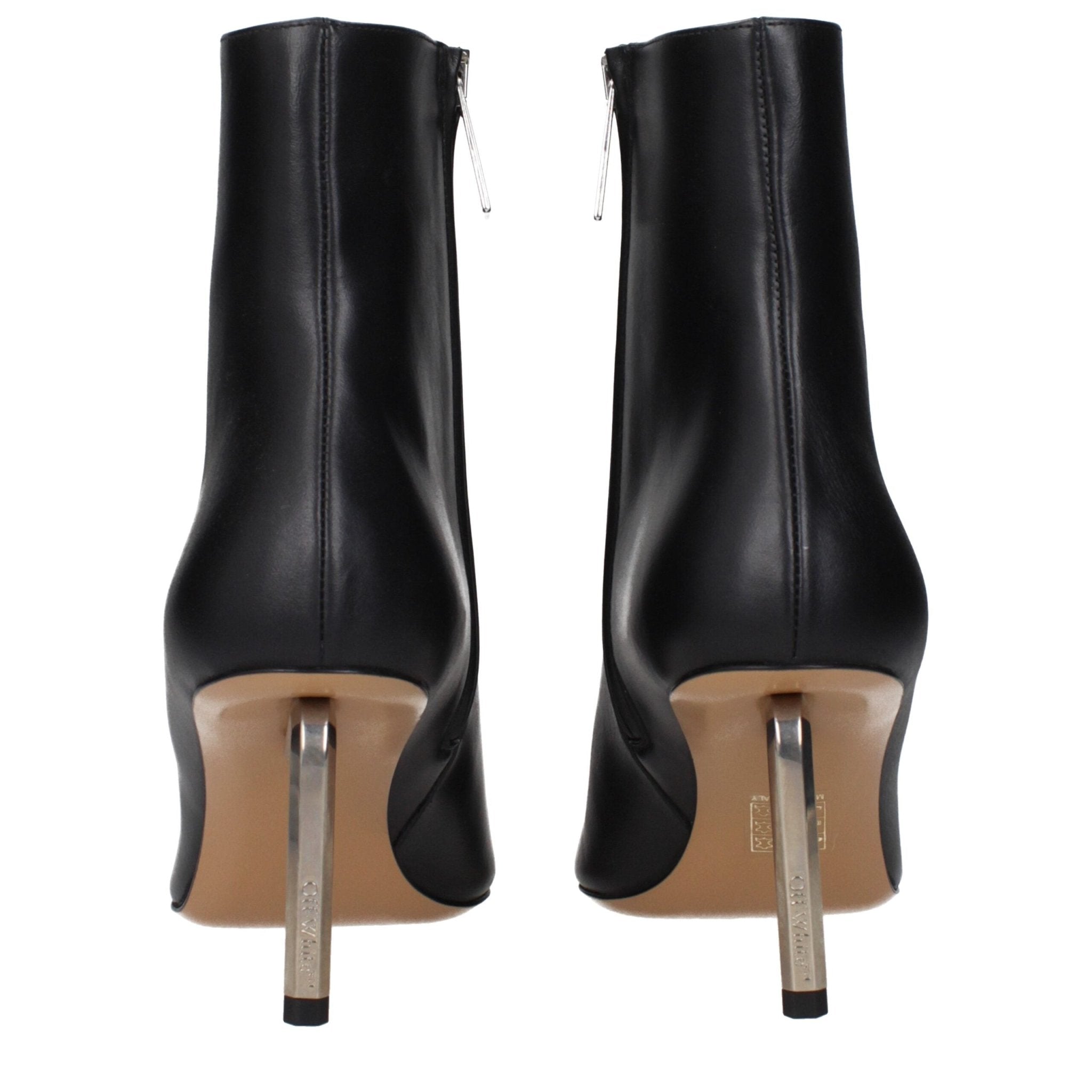 Black Leather Ankle Boots - TIZZIL