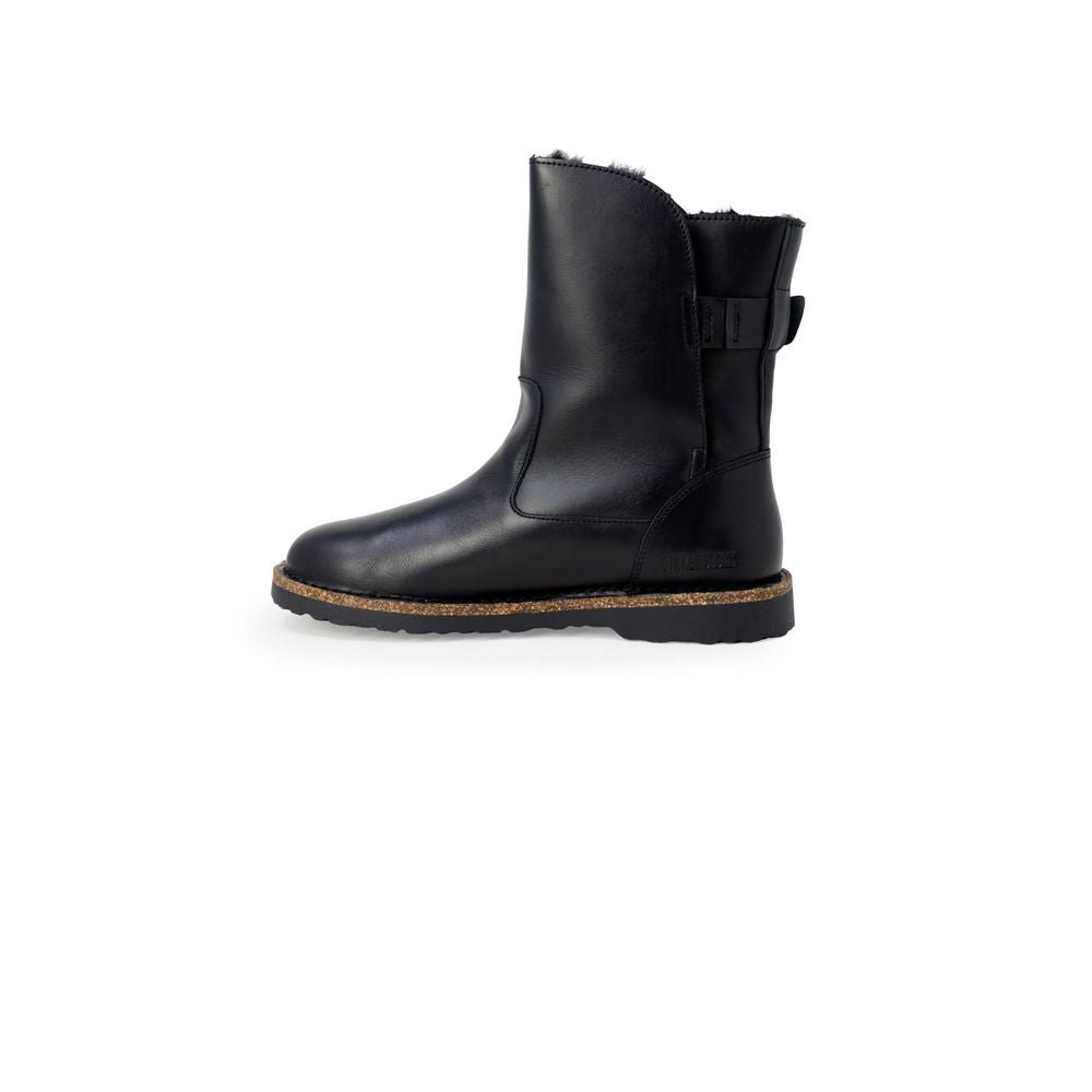 Black Leather Ankle Boots - TIZZIL