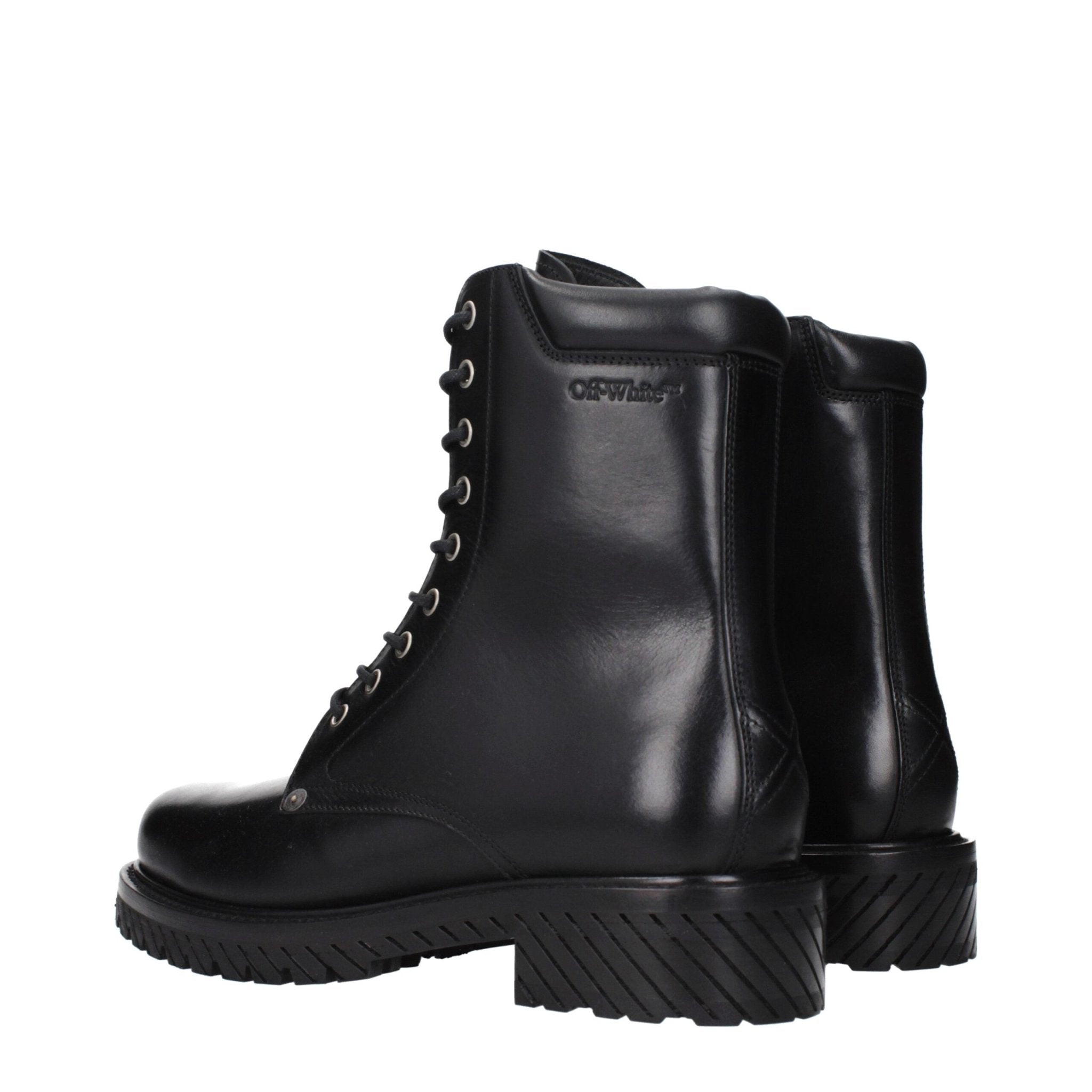 Black Leather Ankle Boots - TIZZIL