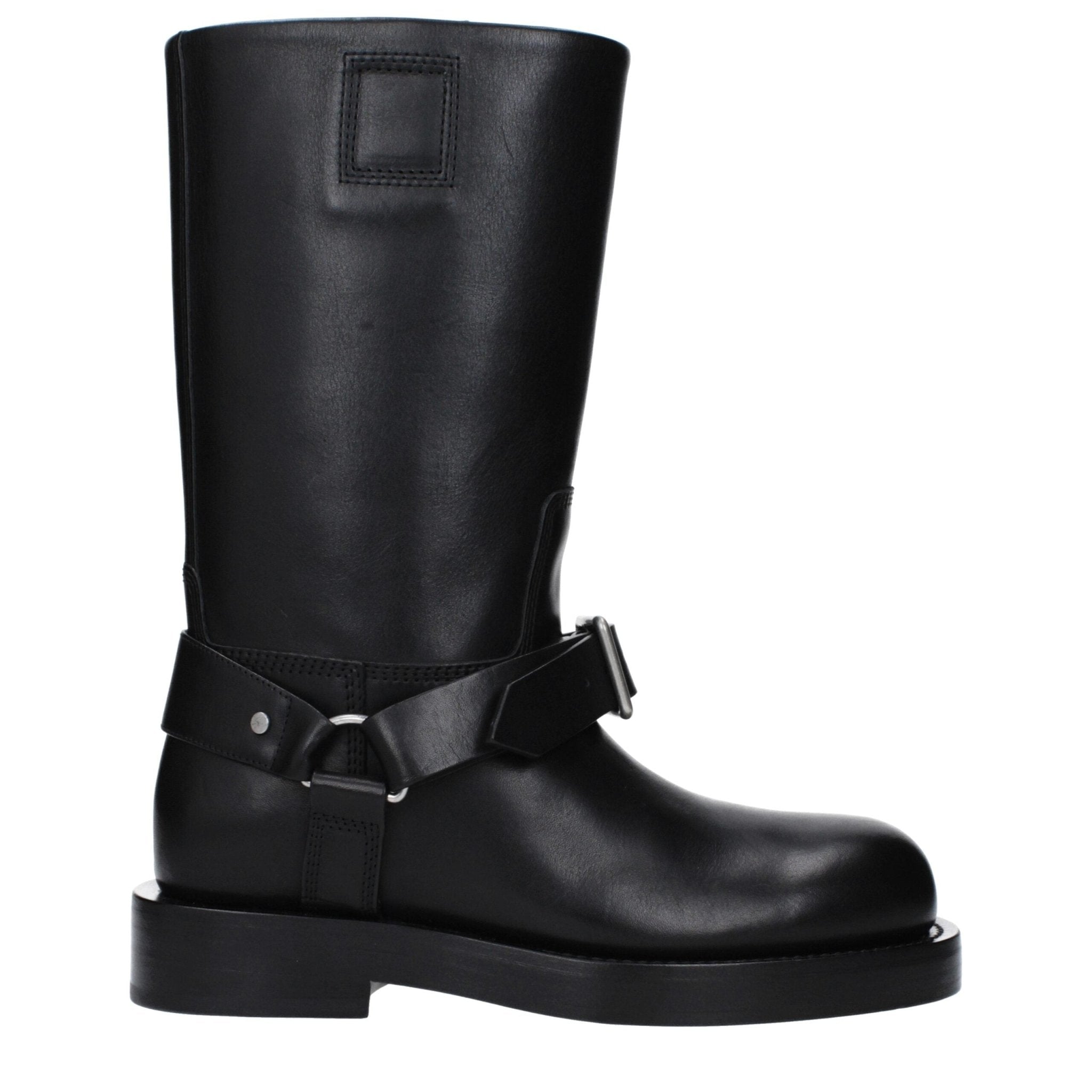 Black Leather Boots - TIZZIL