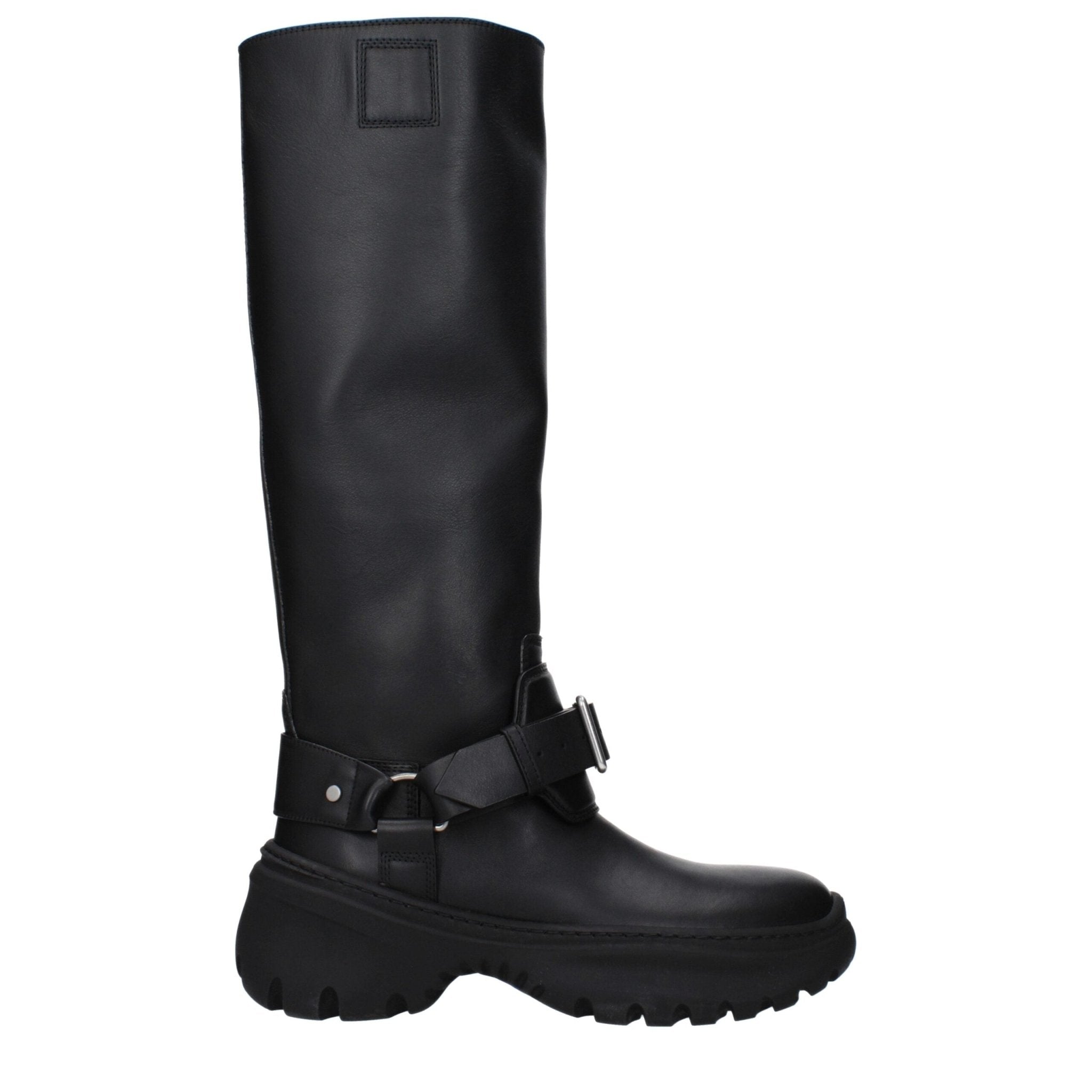 Black Leather Boots - TIZZIL