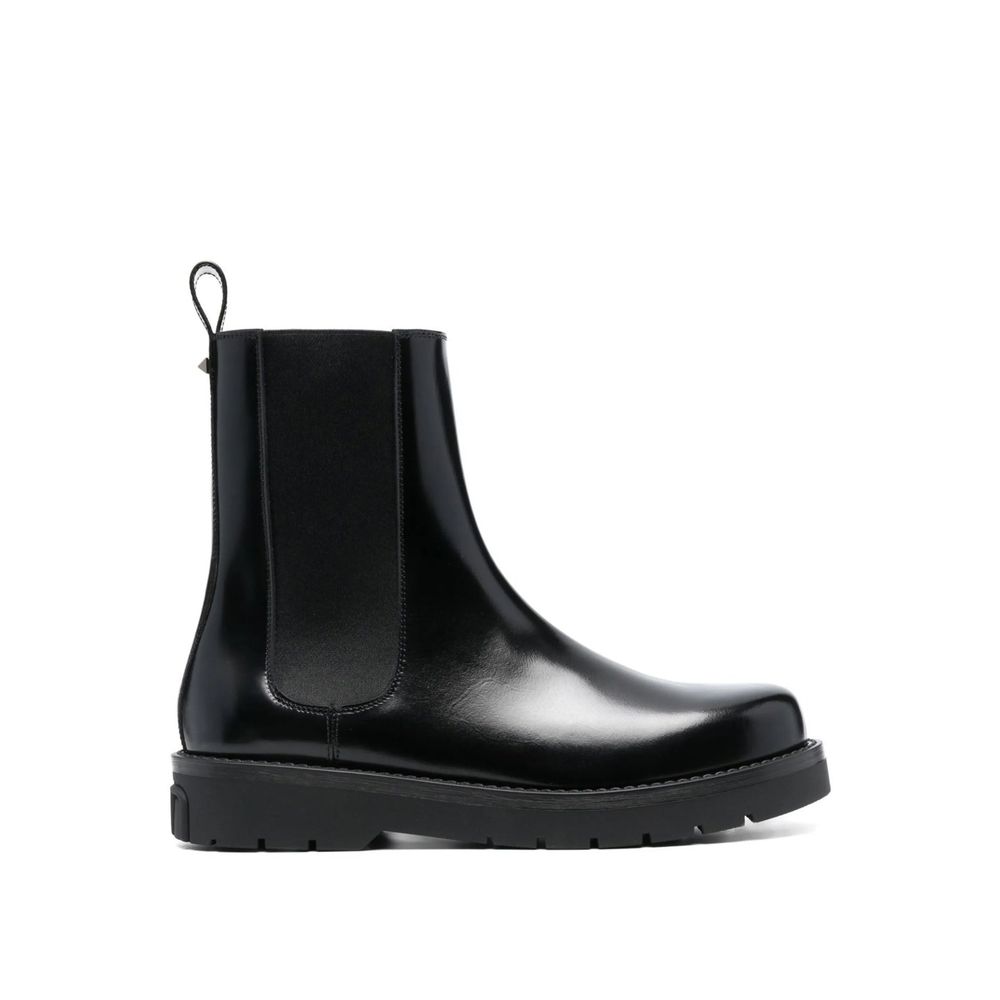 Black Leather Chelsea Boots - TIZZIL