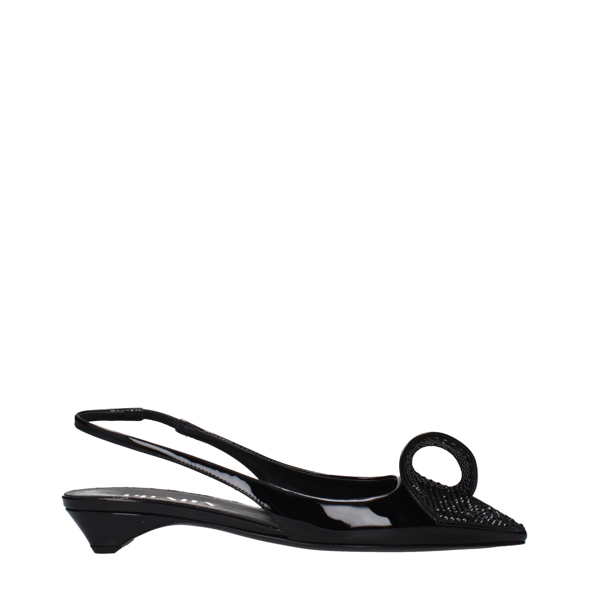 Black Leather Flat Sandals - TIZZIL