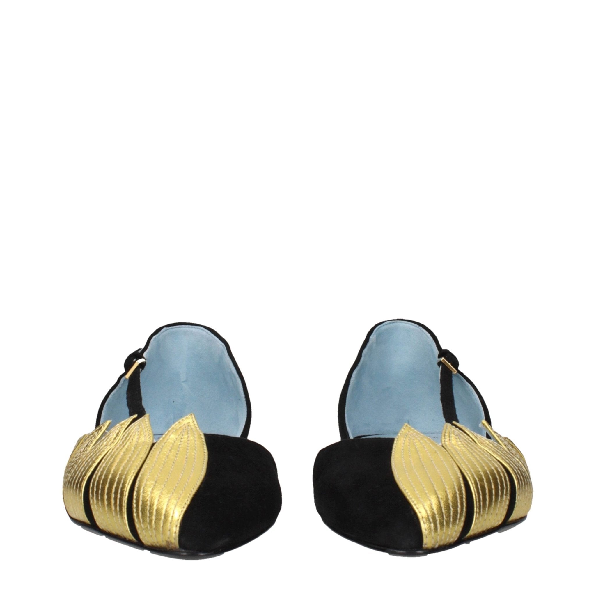 Black Leather Flat Sandals - TIZZIL