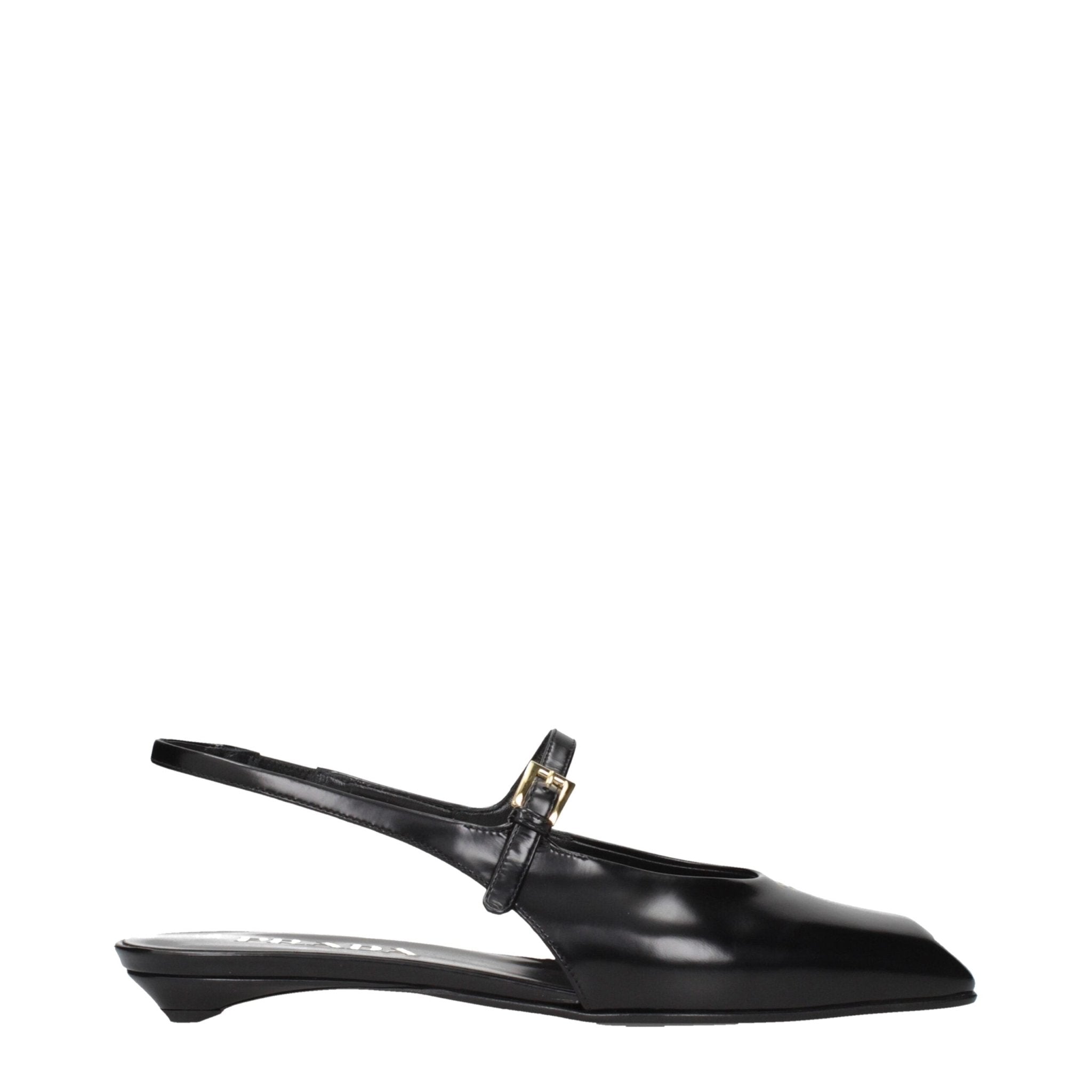 Black Leather Flat Sandals - TIZZIL