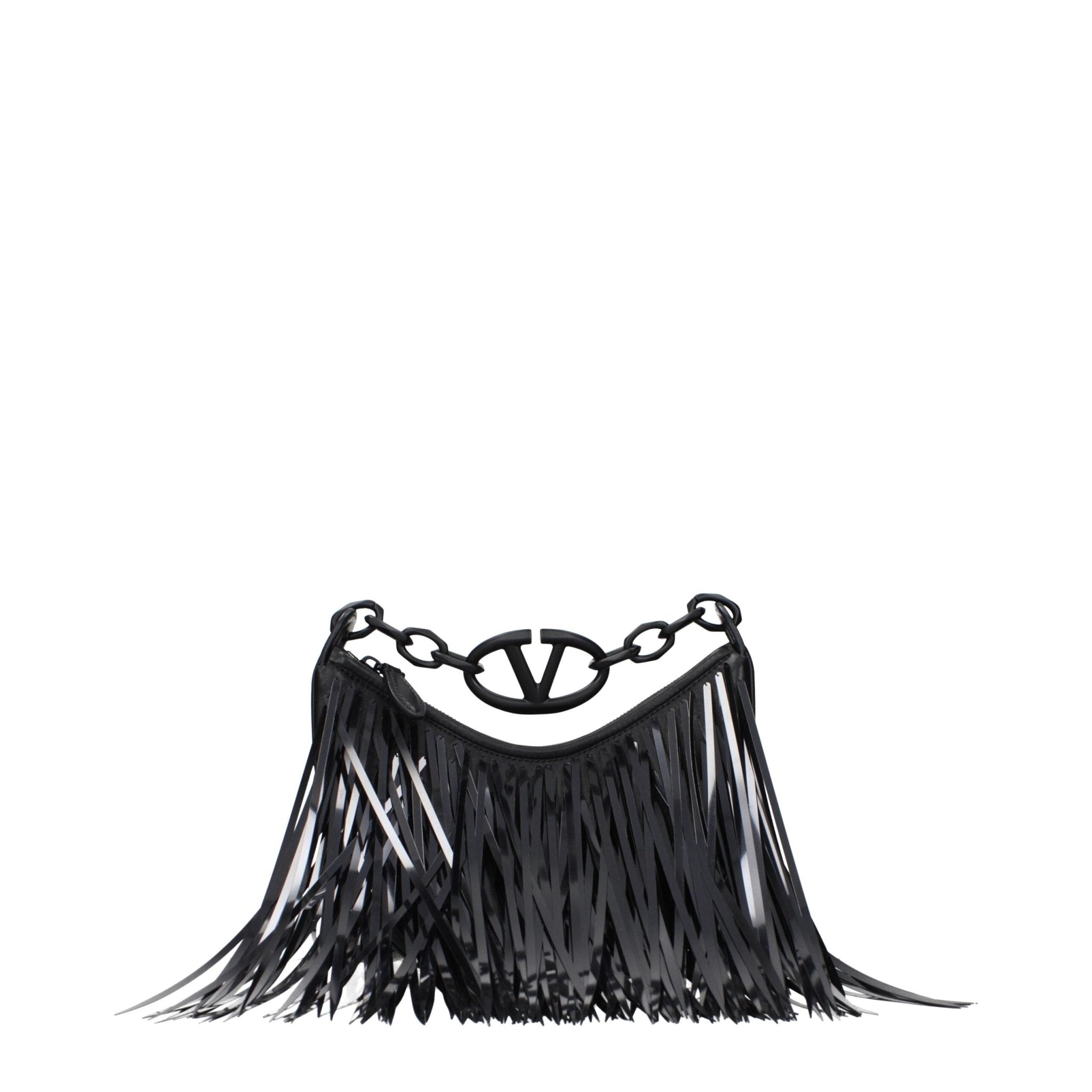 Black Leather Handbag - TIZZIL