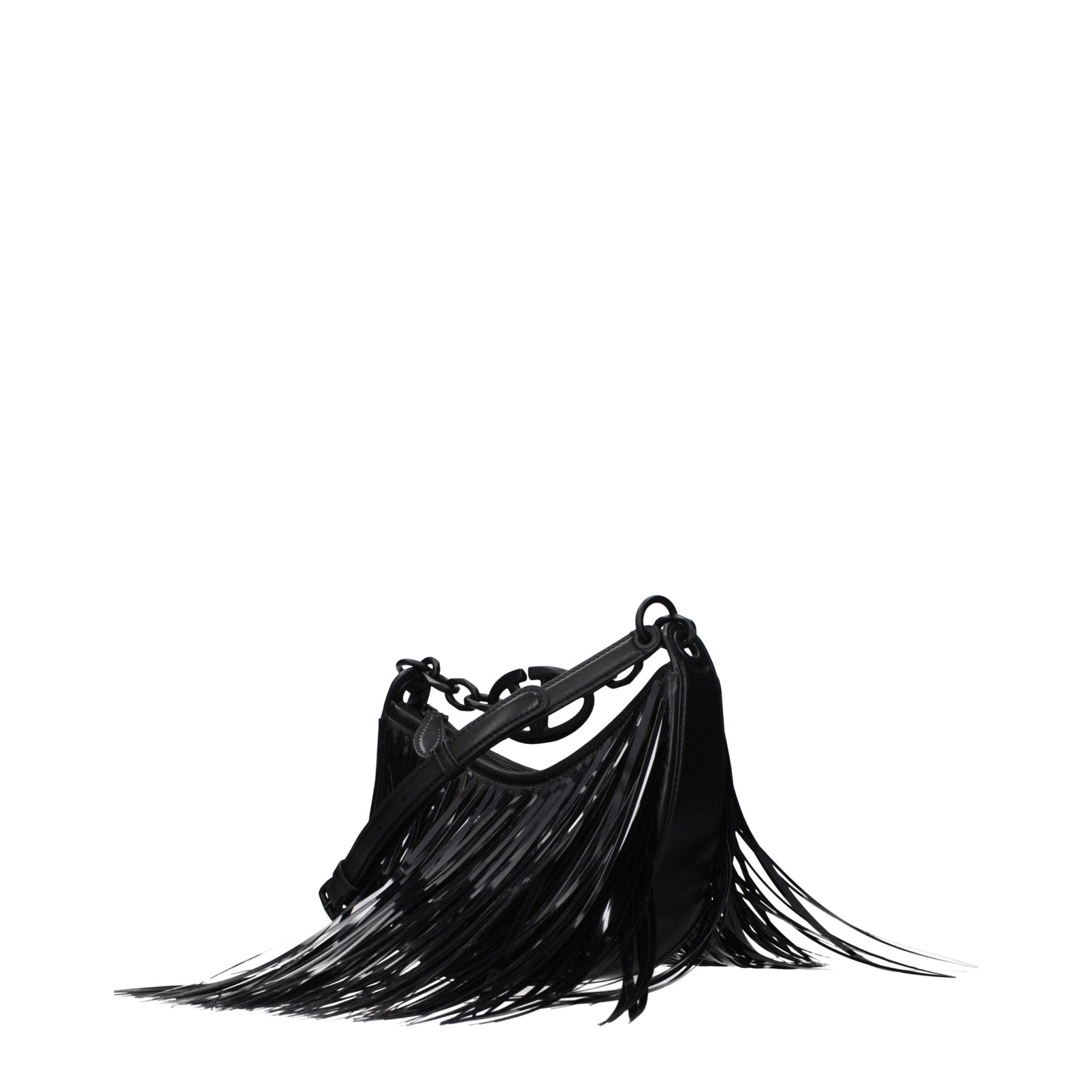 Black Leather Handbag - TIZZIL