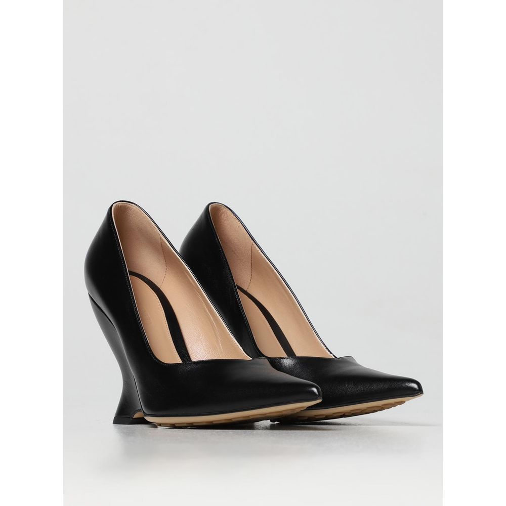 Black Leather High Heel Pumps - TIZZIL