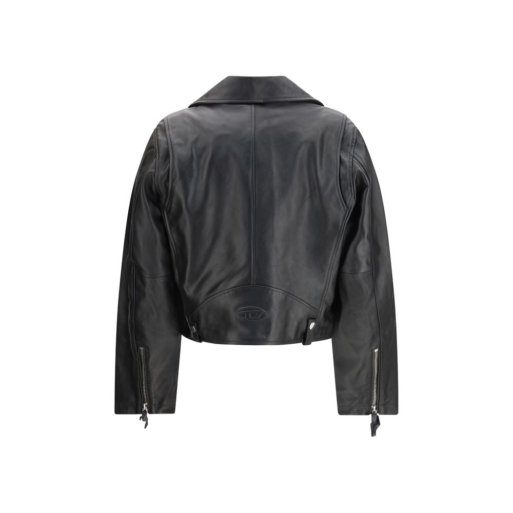 Black Leather Jacket - TIZZIL