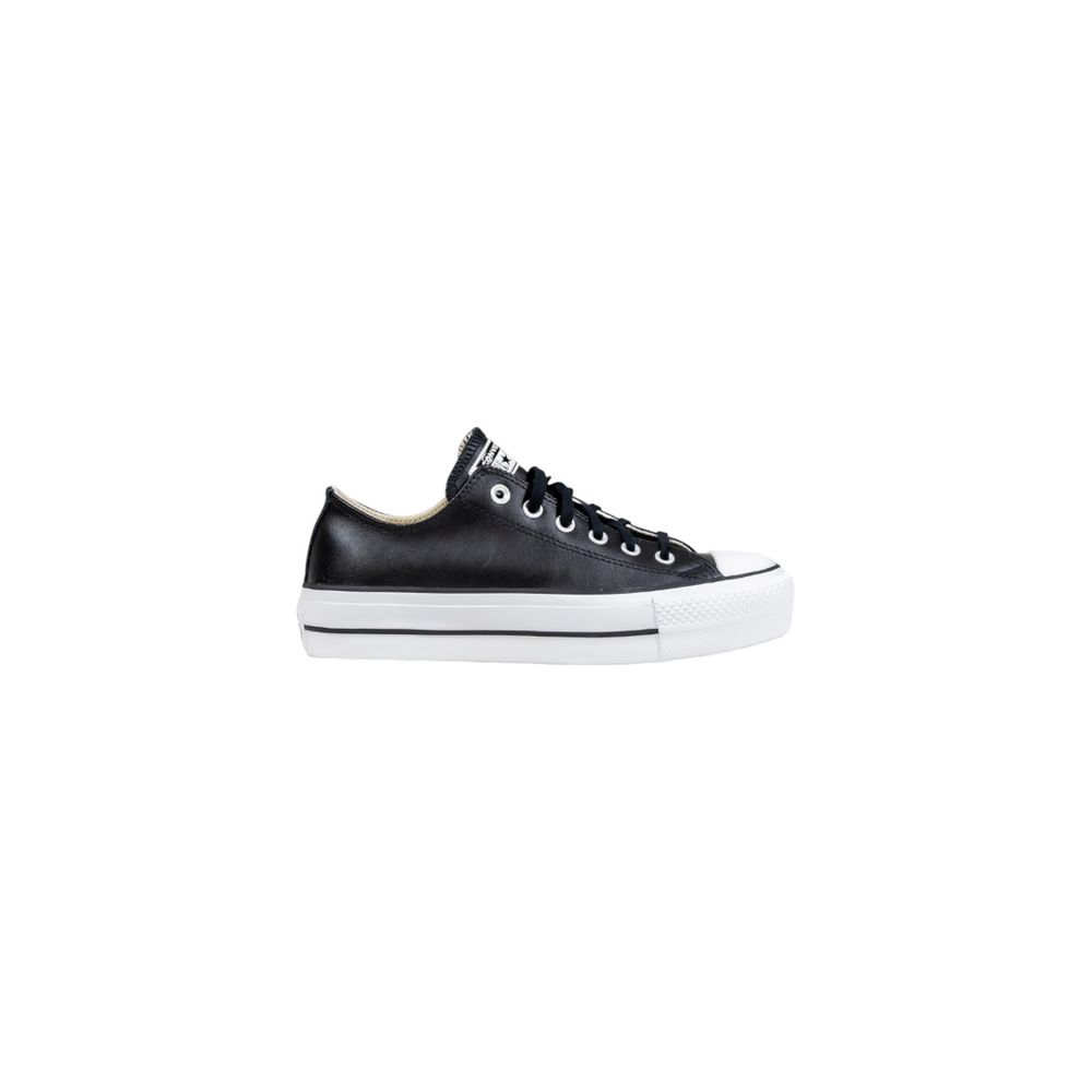 Black Leather Low Top Sneakers - TIZZIL