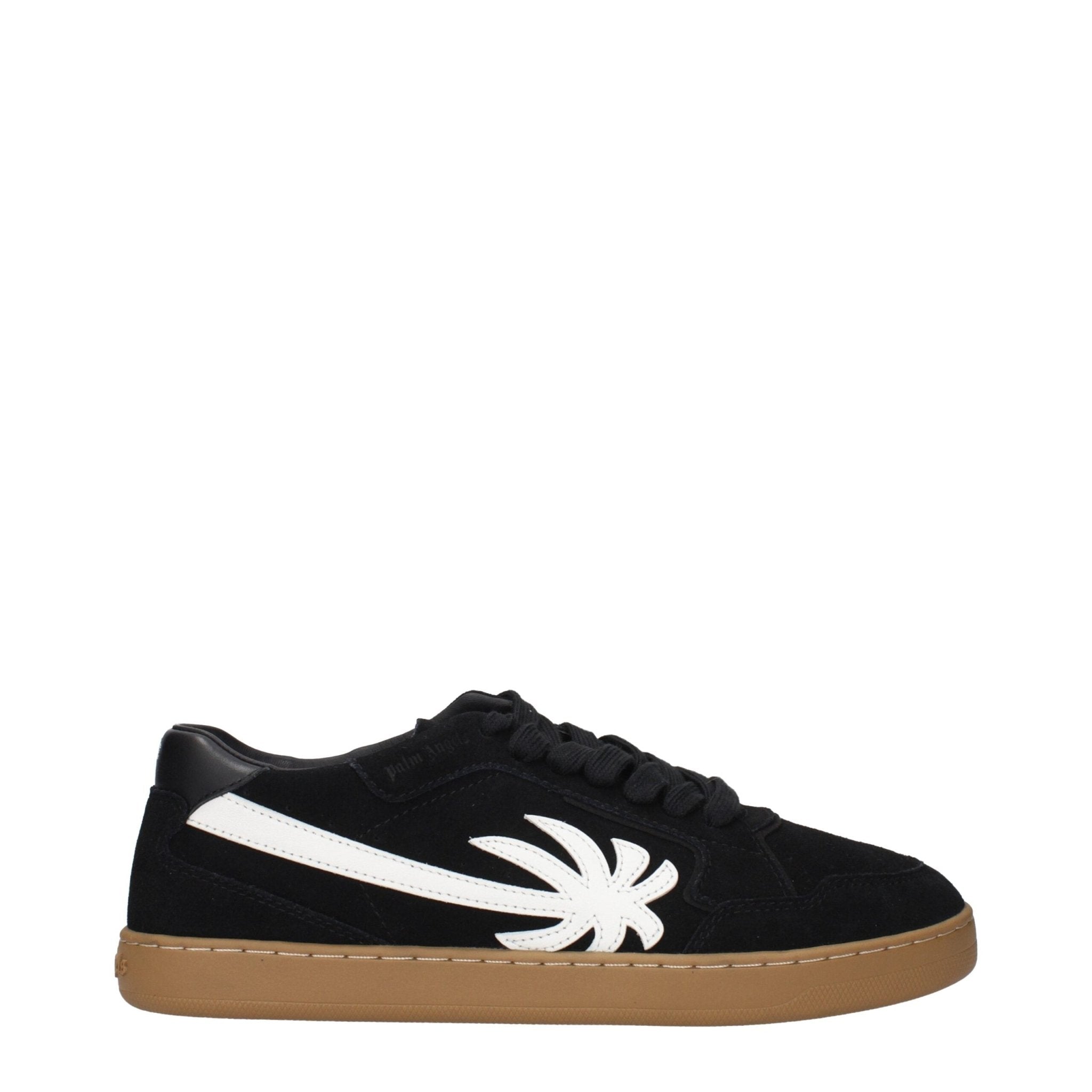 Black Leather Low Top Sneakers - TIZZIL